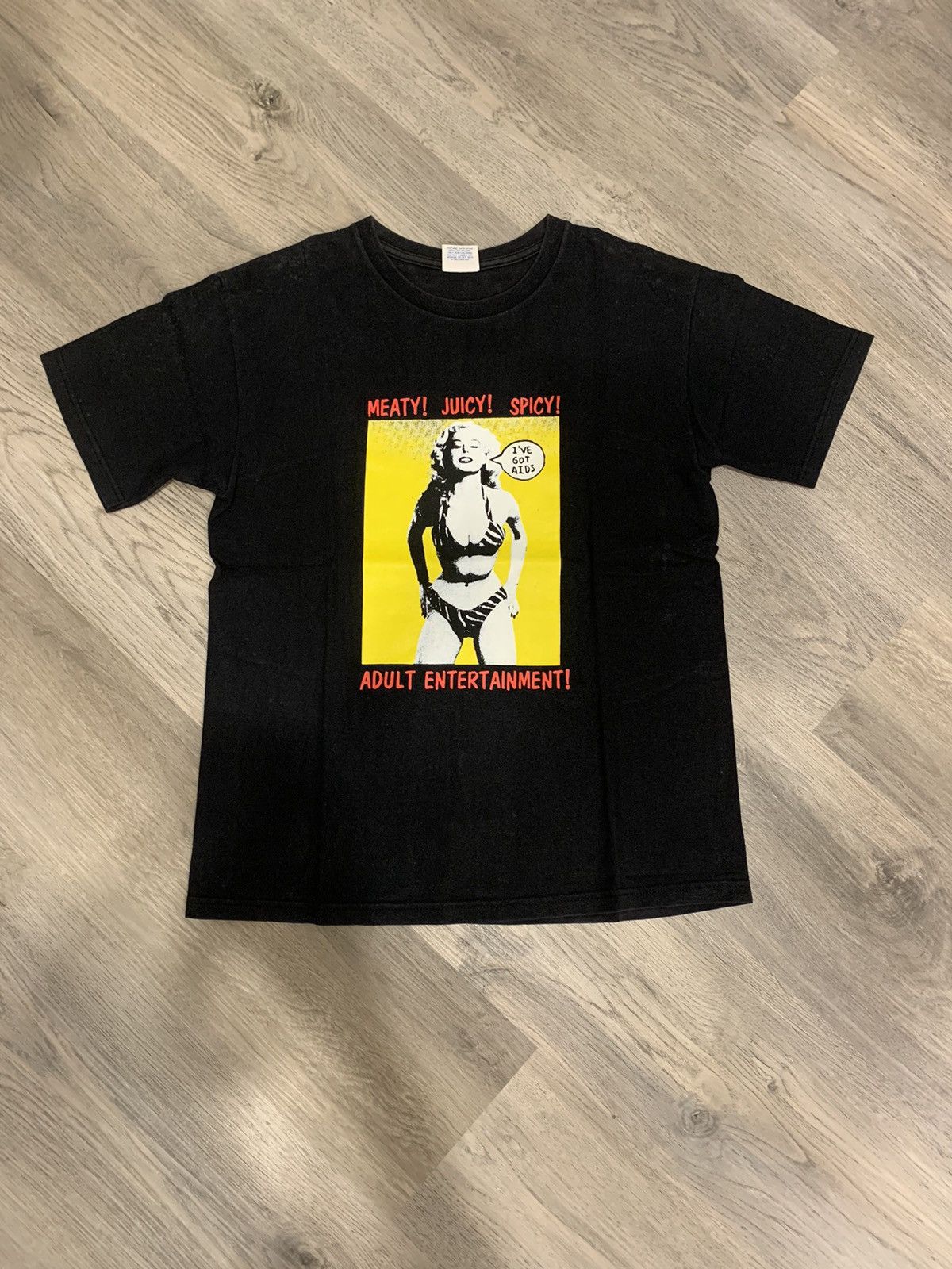 image of Supreme I’Ve Got Aids Marylin Monroe 2008 in Black, Men's (Size Small)
