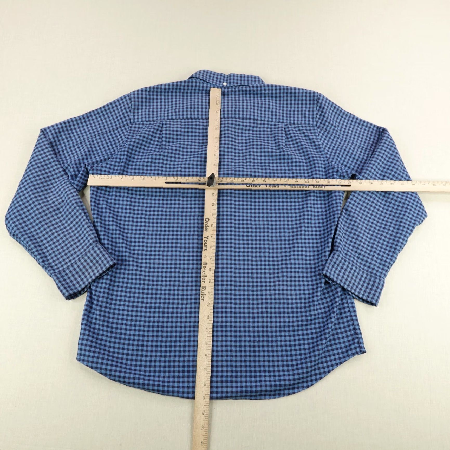 Vintage VINTAGE LL Bean Shirt Men Large Blue Gingham Plaid Slightly Fitted Performance Button Up Size US L / EU 52-54 / 3 - 5 Thumbnail