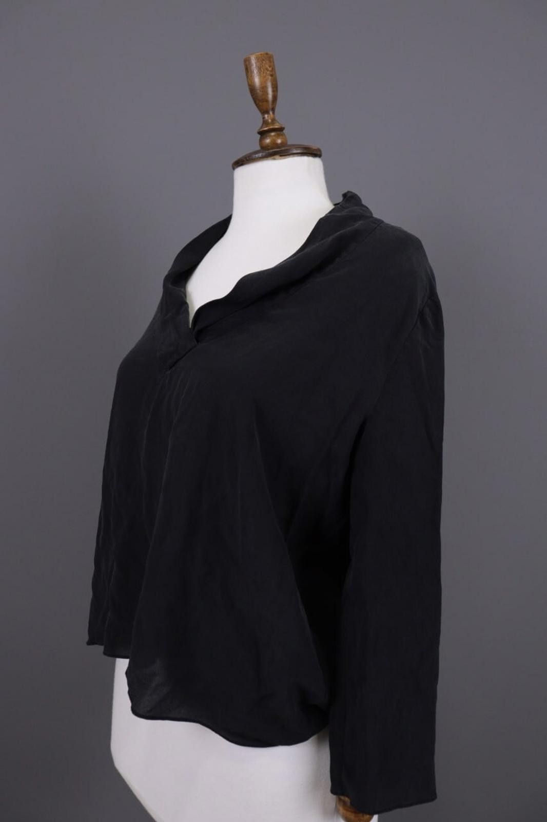 Wilkes Bashford BA&SH KENT Gray Silk Lightweight Lagelook Blouse Size 2 / M Size XS / US 0-2 / IT 36-38 - 6 Thumbnail