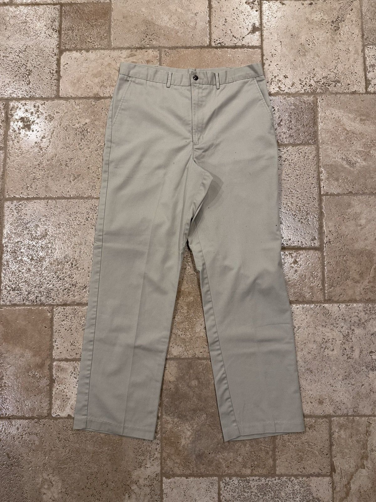David Taylor × Vintage Vintage David Taylor Khaki Tan Classic Dress Pants Size US 36 / EU 52 - 1 Thumbnail