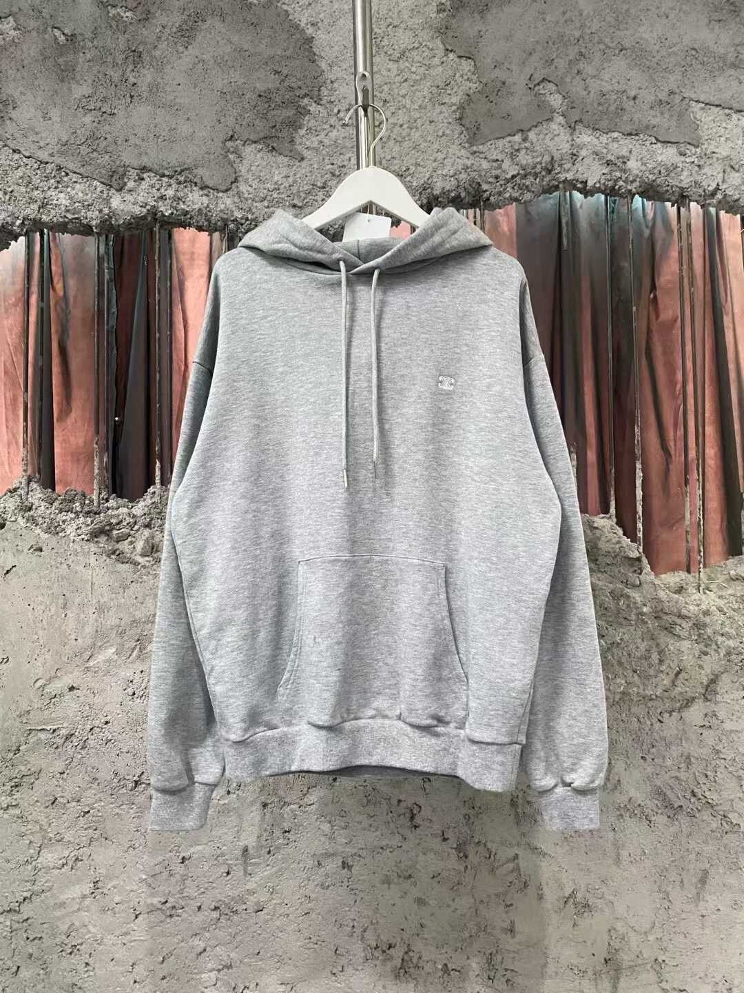 Celine gray celine hoodie with logo Size US S / EU 44-46 / 1 - 1 Thumbnail