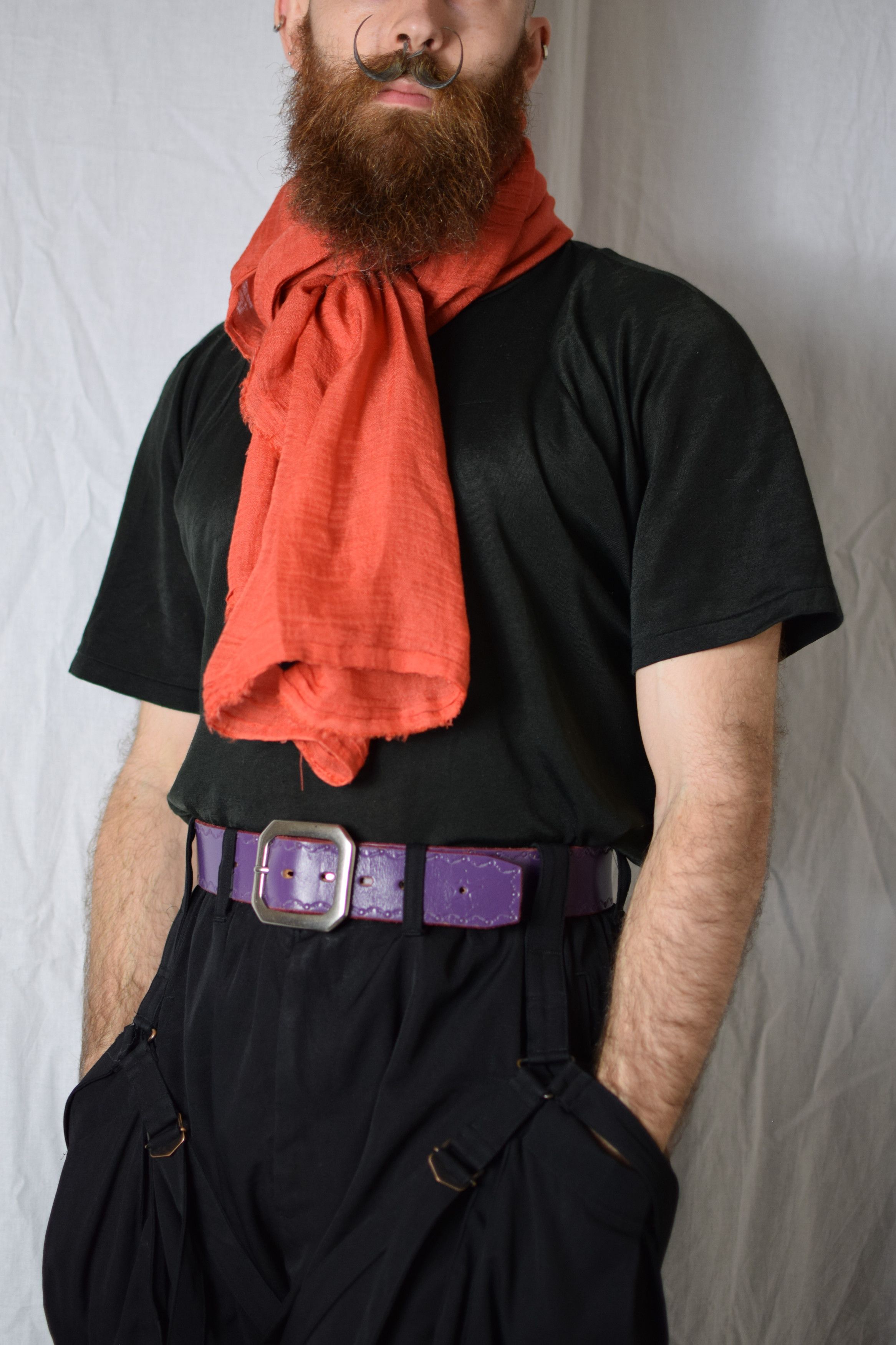 Julius Julius PF19 Orange Scarf - 667STU1 Size ONE SIZE - 3 Thumbnail