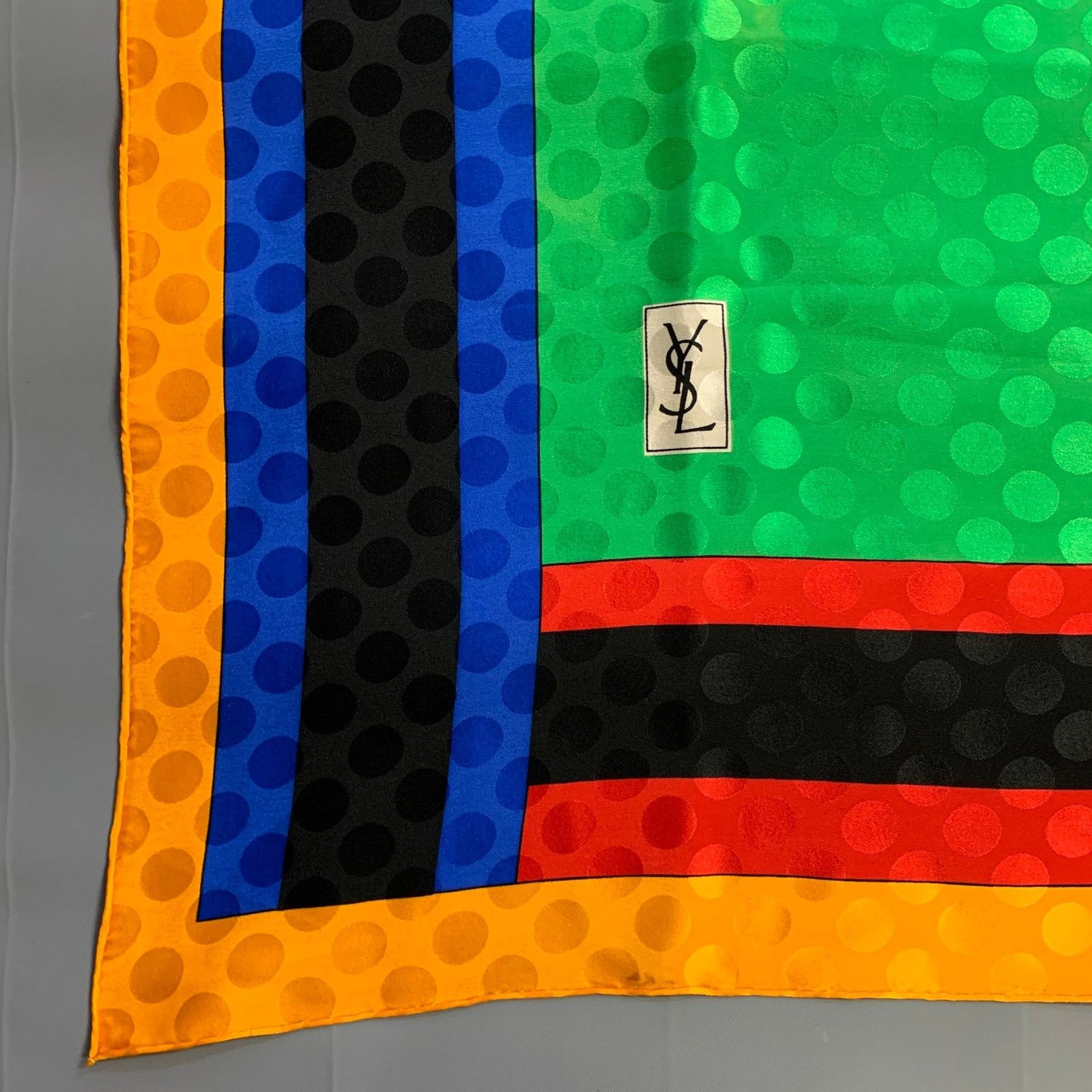 Yves Saint Laurent YVES SAINT LAURENT Multi-Color Mixed Pattern Scarves Size ONE SIZE - 2 Thumbnail