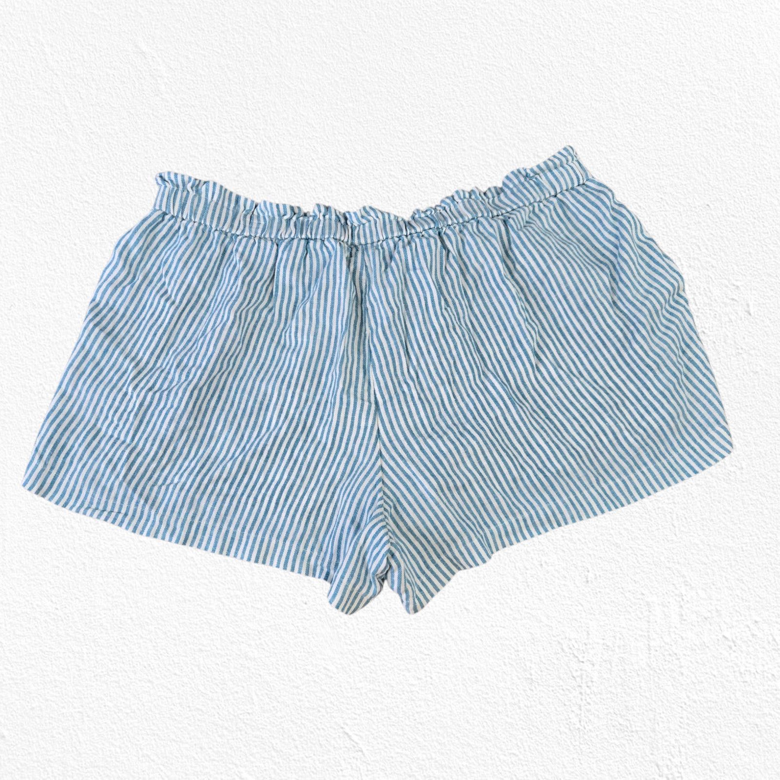 Other Maternity Blue White Stripe Linen Blend Shorts Size Large Size 36" / US 14 / IT 50 - 8 Thumbnail