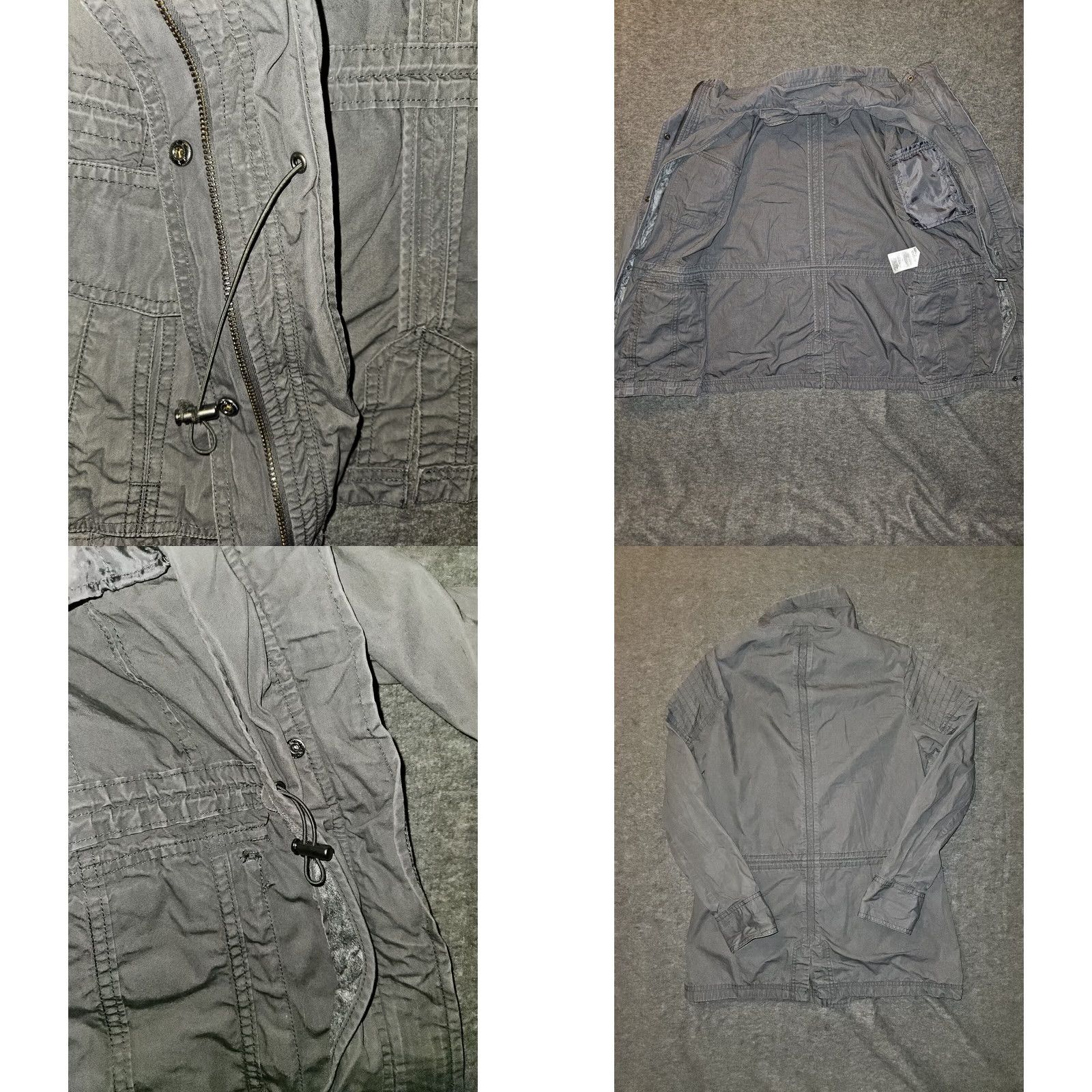 Banana Republic VINTAGE Banana Republic Military Jacket Women's Small Gray Full Zip Snap Size S / US 4 / IT 40 - 8 Thumbnail