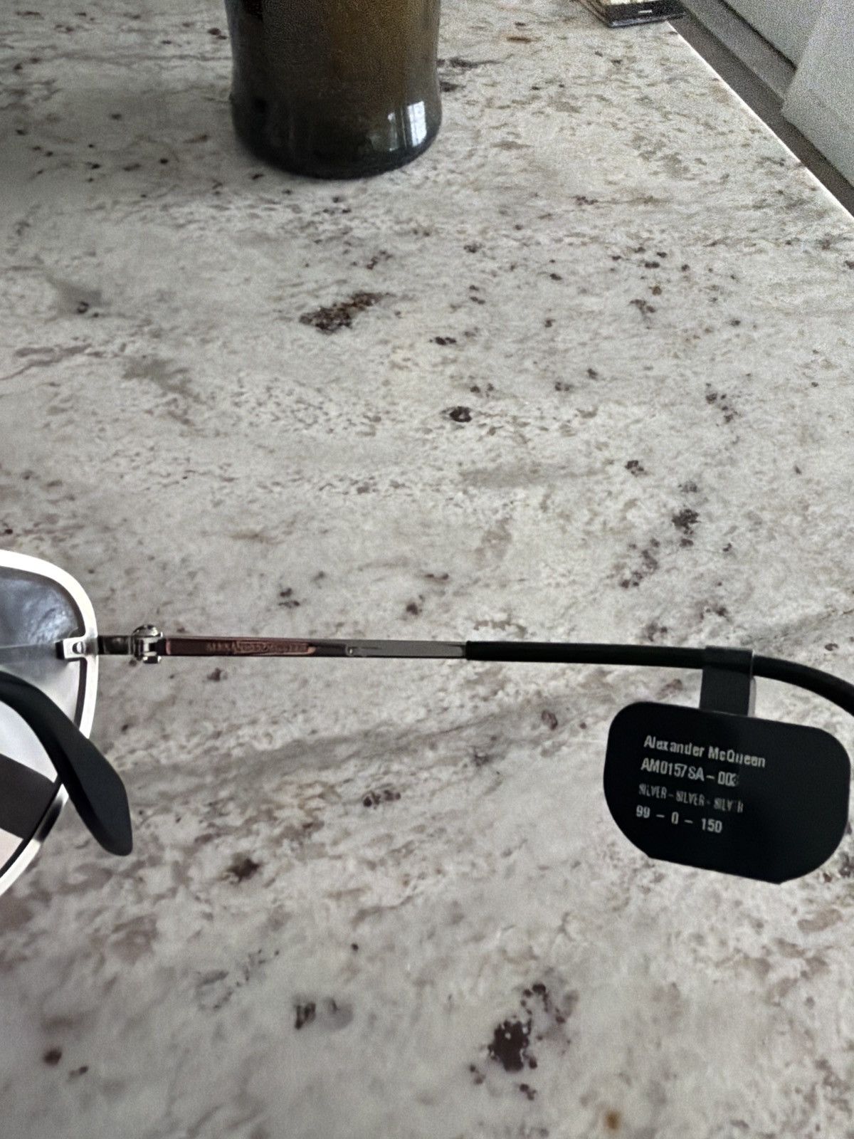 Alexander McQueen Alexander McQueen AM0157SA-003 Shield Sunglasses Size ONE SIZE - 2 Thumbnail