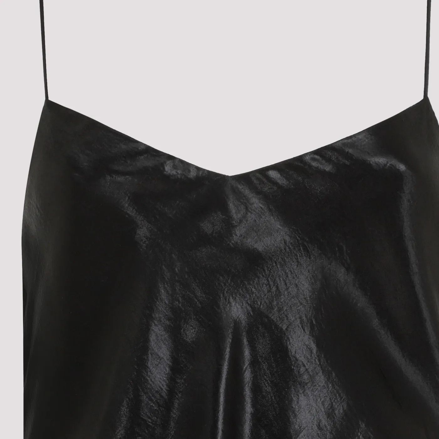 Saint Laurent Paris o1s1wg111124 Long Cowl-Back Dress Iridescent Satin in Black Size S / US 4 / IT 40 - 3 Thumbnail