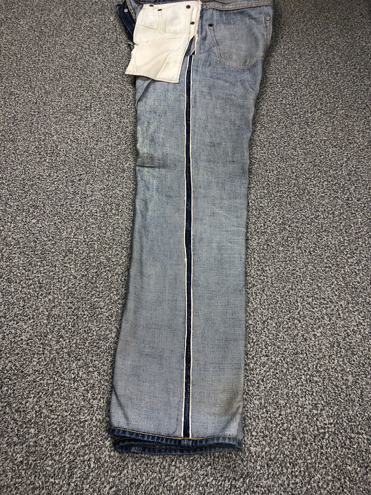 Evisu Vintage Distressed Japanese Brand Fullcount Selvage Jeans Size US 30 / EU 46 - 23 Thumbnail