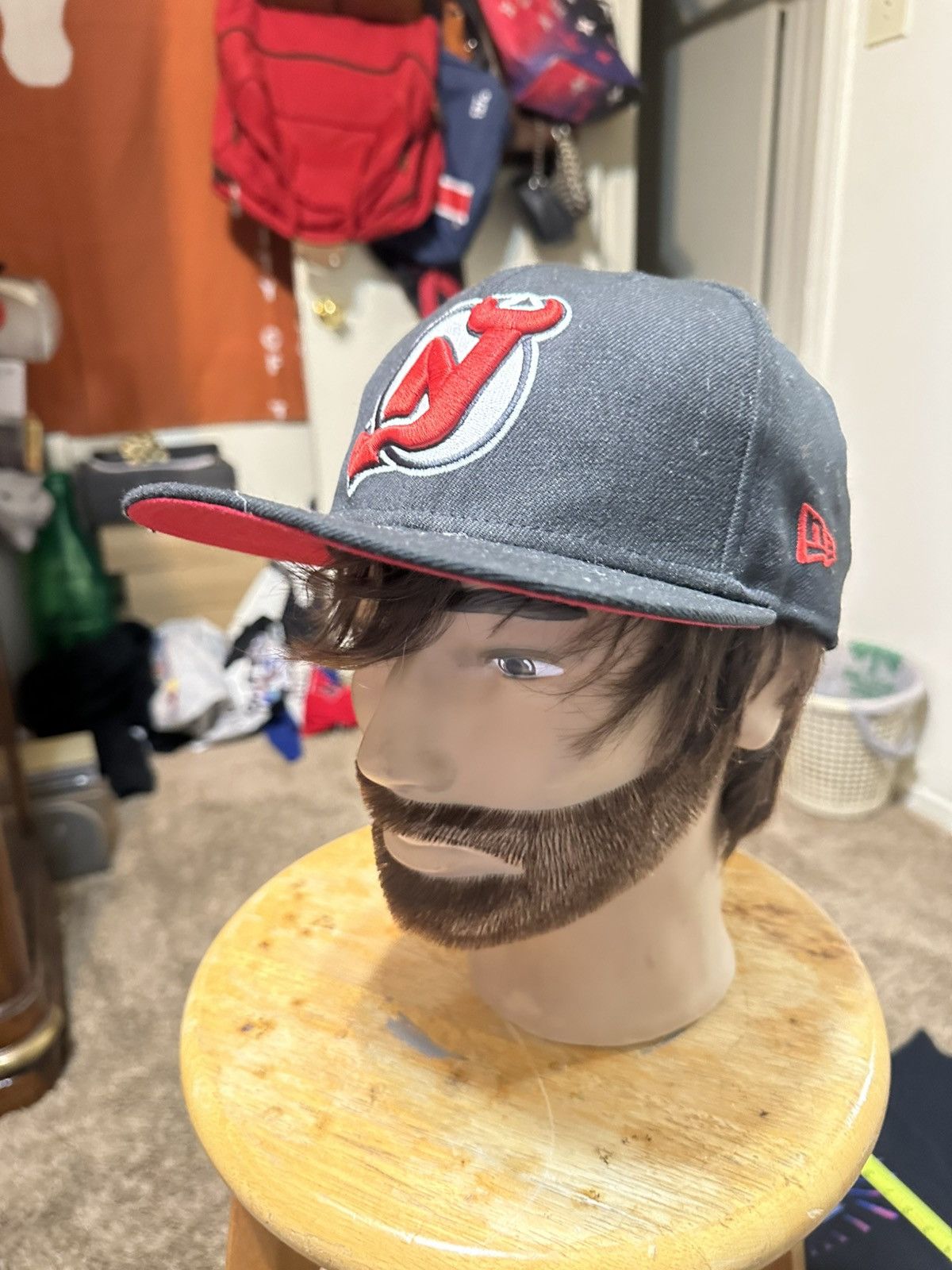 NHL Vintage NHL New Jersey Devils “triple black” hat 00s Size ONE SIZE - 6 Thumbnail