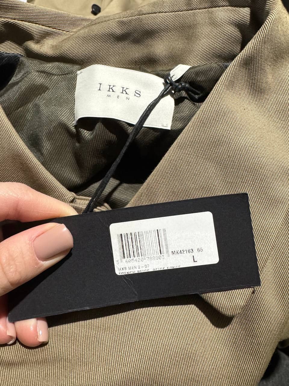 IKKS NEW! IKKS Mens Trench Coat Jacket Size US L / EU 52-54 / 3 - 5 Thumbnail