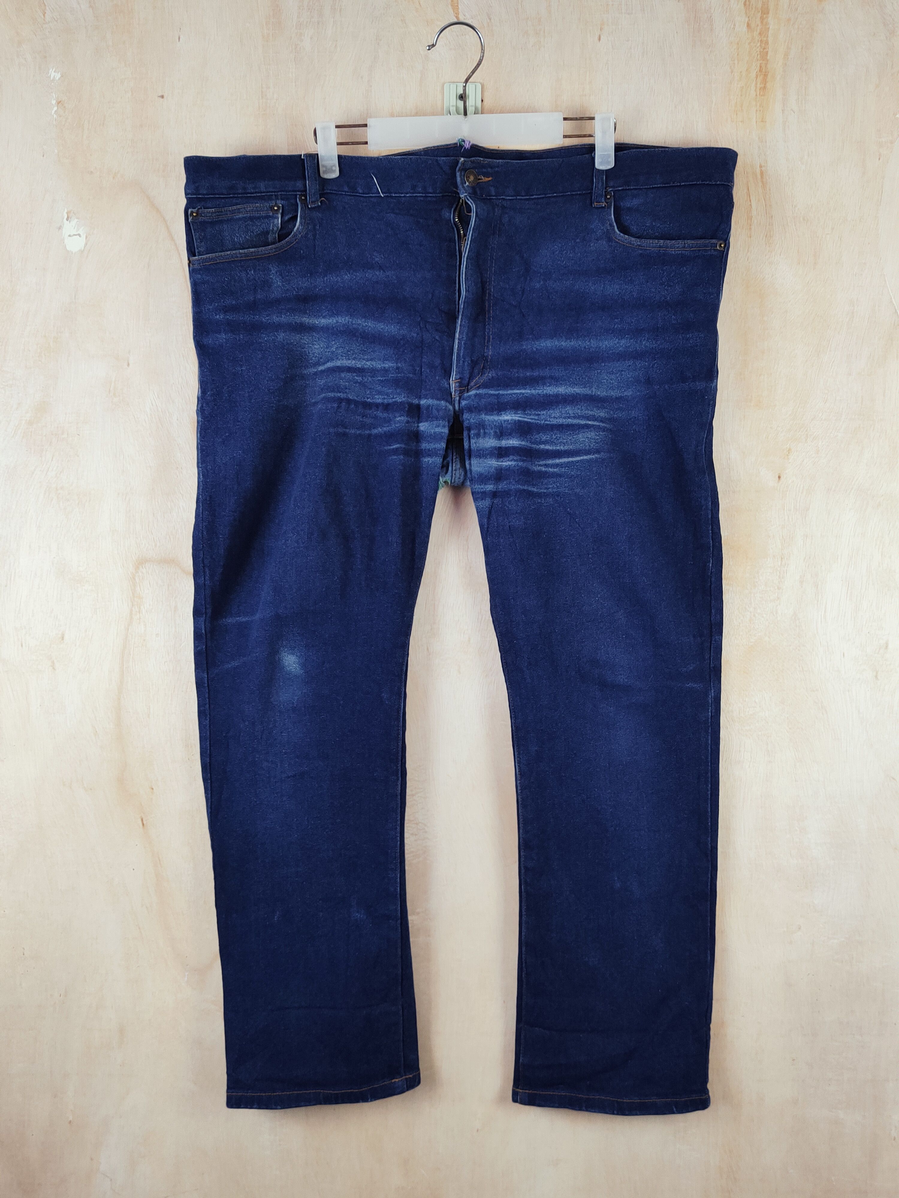 Japanese Brand *Waist 47*OSJ Blue Distressed Ripped Jeans #S2650 Size US 44 / EU 60 - 1 Thumbnail