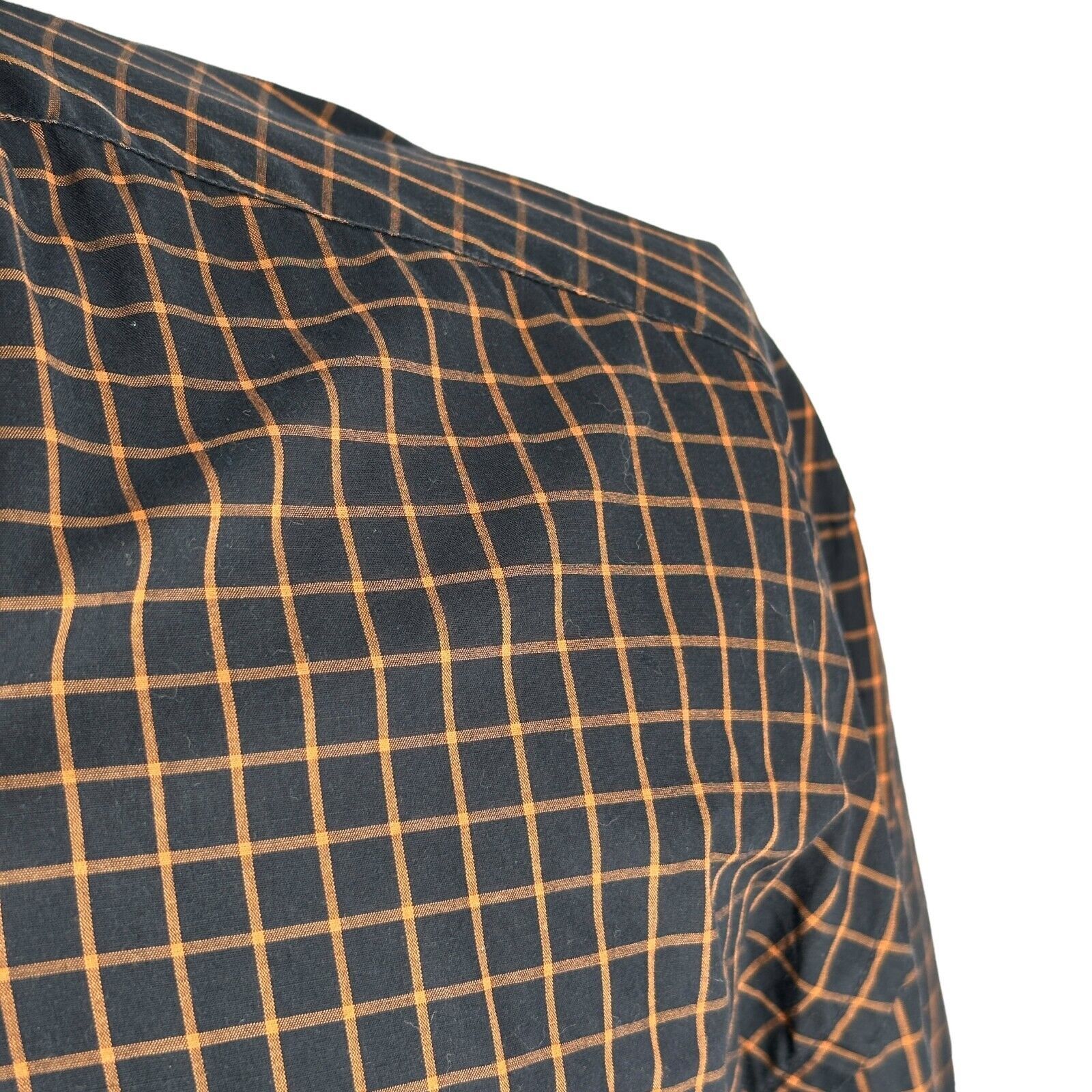 Artioli Artioli Shirt Men’s Large Black Brown Orange Check Cotton Size US L / EU 52-54 / 3 - 3 Thumbnail