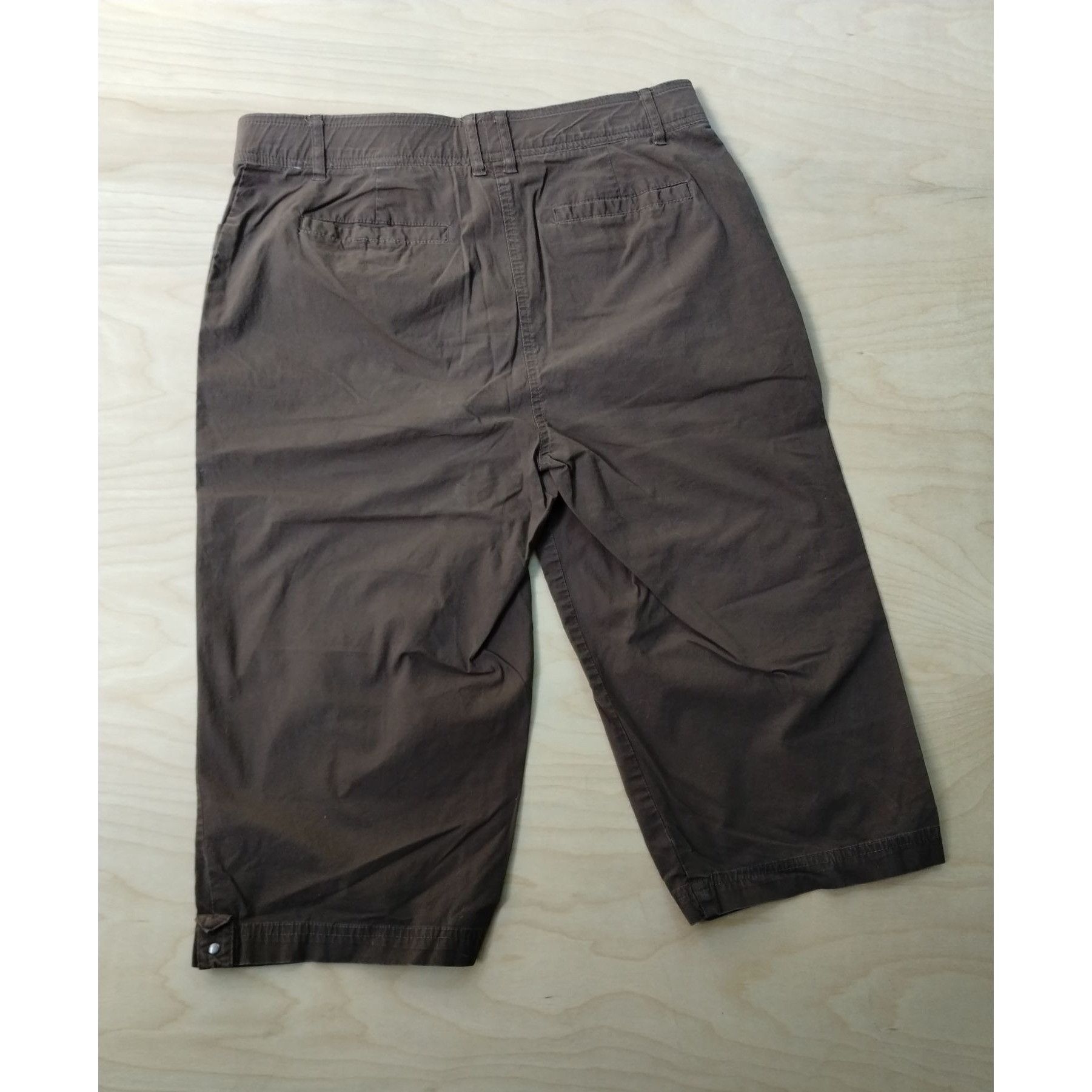 Other Womens Kim Rogers Brown Stretch Waist Capri Pants Size 8 Size 34" / US 12 / IT 48 - 2 Thumbnail