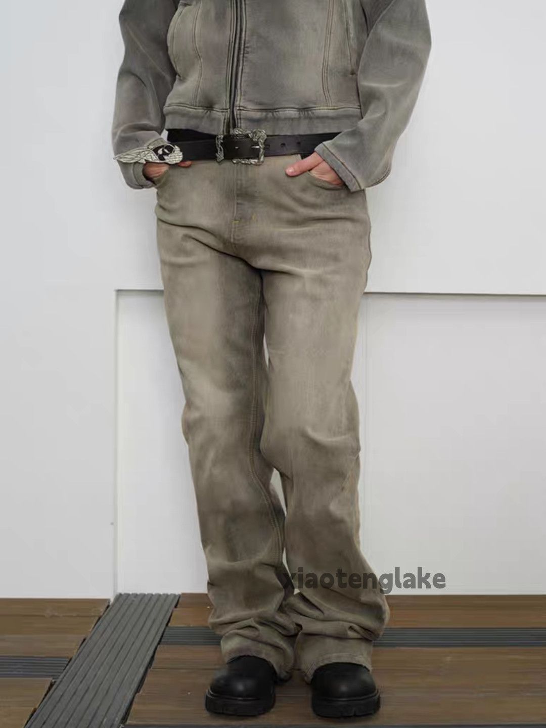 Jean × Vintage utility skate hiphop washed faded flared grunge jeans Size US 34 / EU 50 - 2 Thumbnail