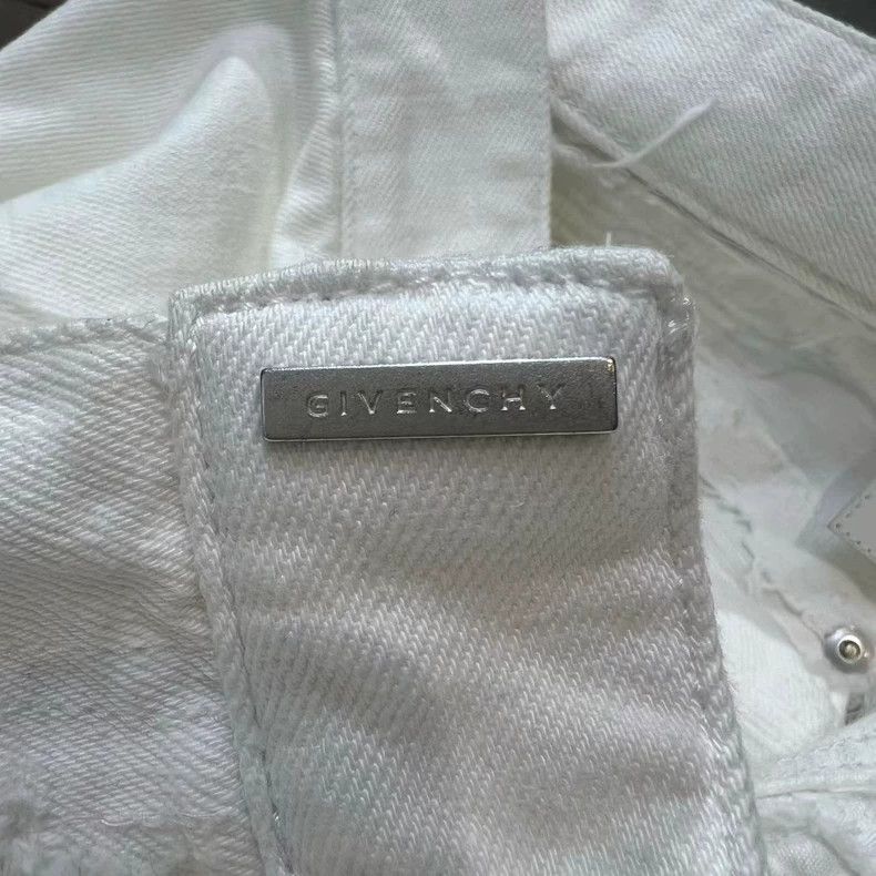 Givenchy Givenchy Distressed white denim pants Size US 33 - 3 Thumbnail