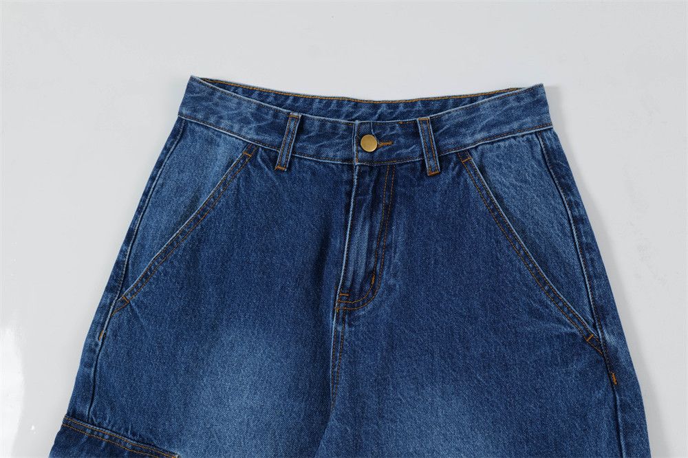 Japanese Brand × Jean High street pleated loose wide-leg washed cargo jeans y2k Size US 32 / EU 48 - 4 Thumbnail