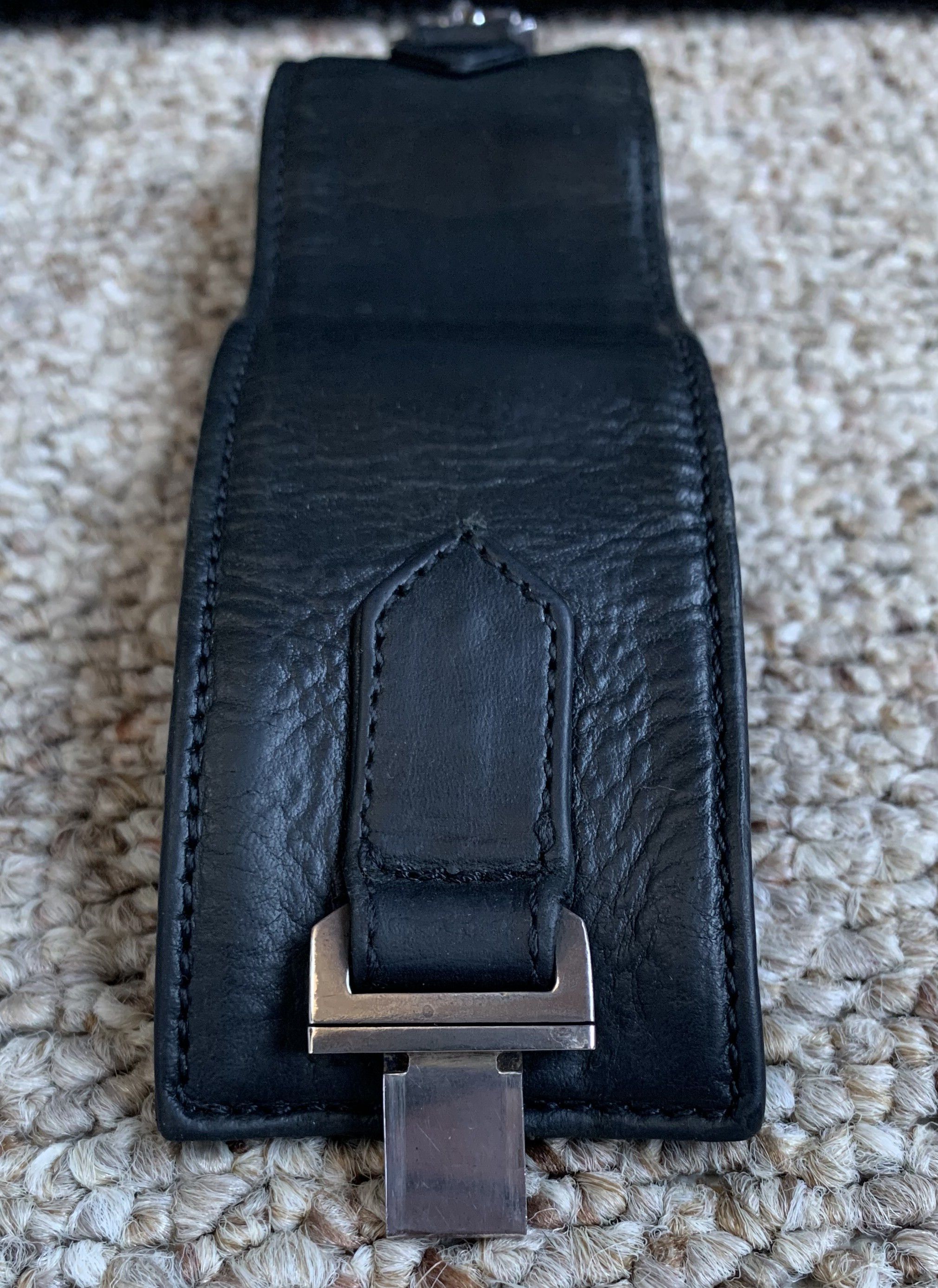 Chrome Hearts Chrome Hearts Wide Leather Silver Cross Bracelet Size ONE SIZE - 12 Thumbnail