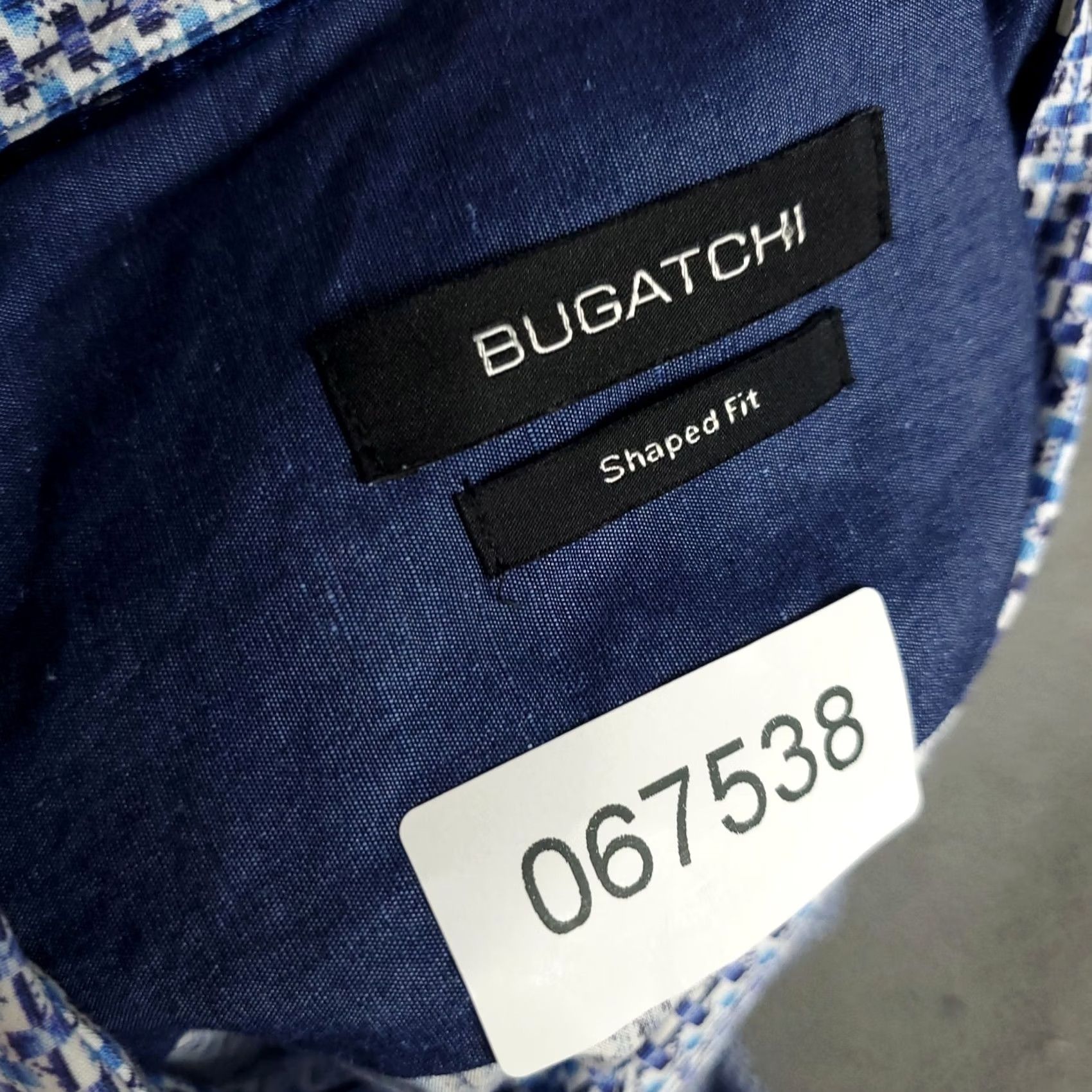 BUGATCHI Bugatchi Uomo Shirt Mens 2XL Blue Plaid Button-Up Long Sleeve Geometric Pattern Casual Formal Workwear Size US XXL / EU 58 / 5 - 7 Thumbnail