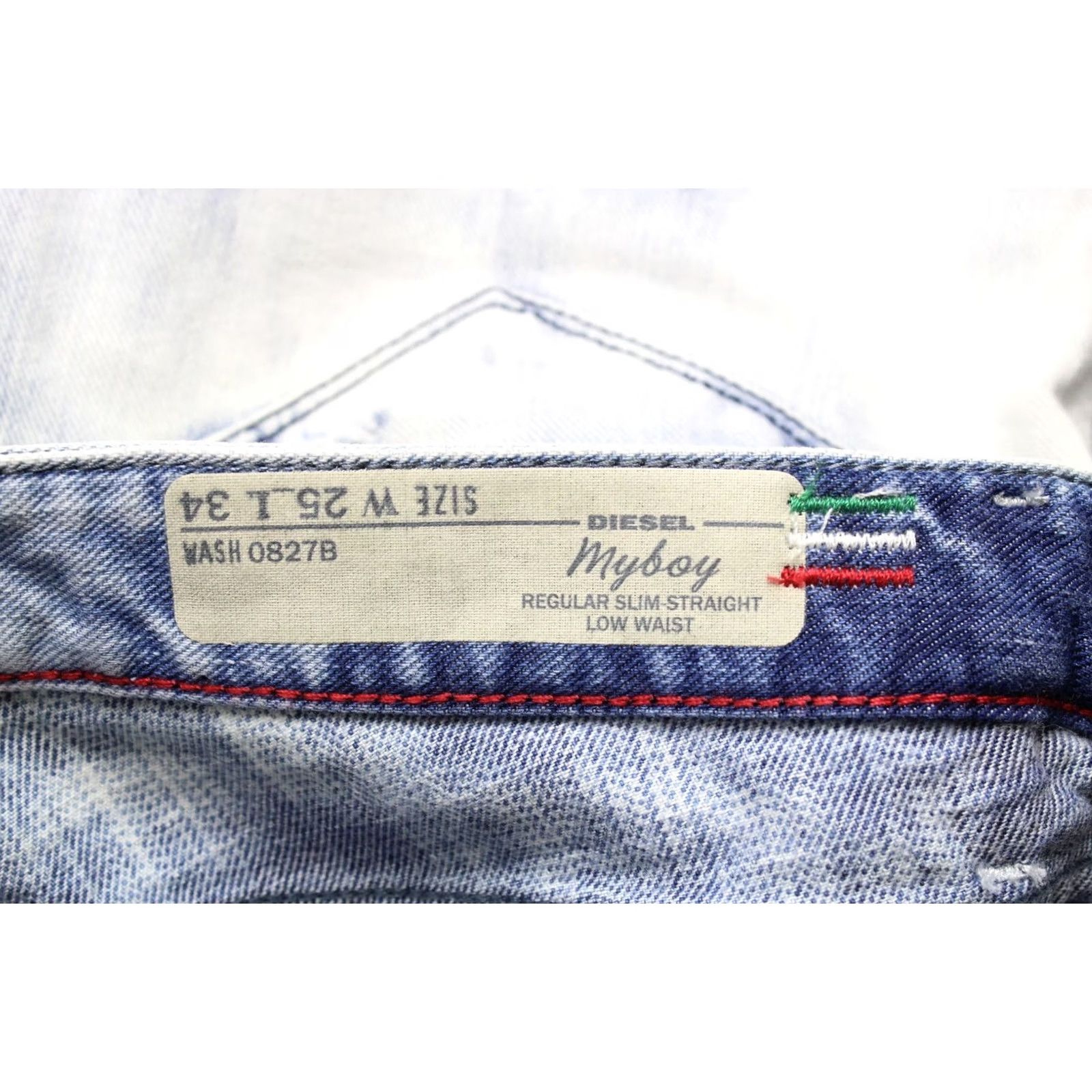 Diesel DIESEL Myboy Regular Slim-Straight Low Waist 0827B Jeans Women's W25/L34 Blue Denim Casual Winter Spring Summer Autumn Men/Women? Size 42" / US 20 - 7 Thumbnail