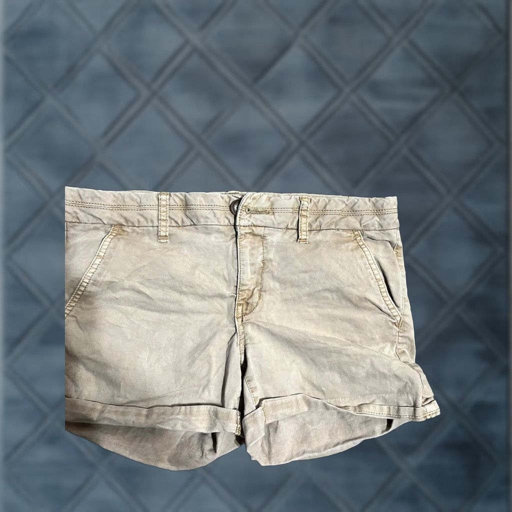 American Eagle Outfitters American Eagle Outfitters Shorts Adult Regular Size 8 Beige Twill Chino Stretch Casual Womens Size 30" / US 8 / IT 44 - 1 Thumbnail