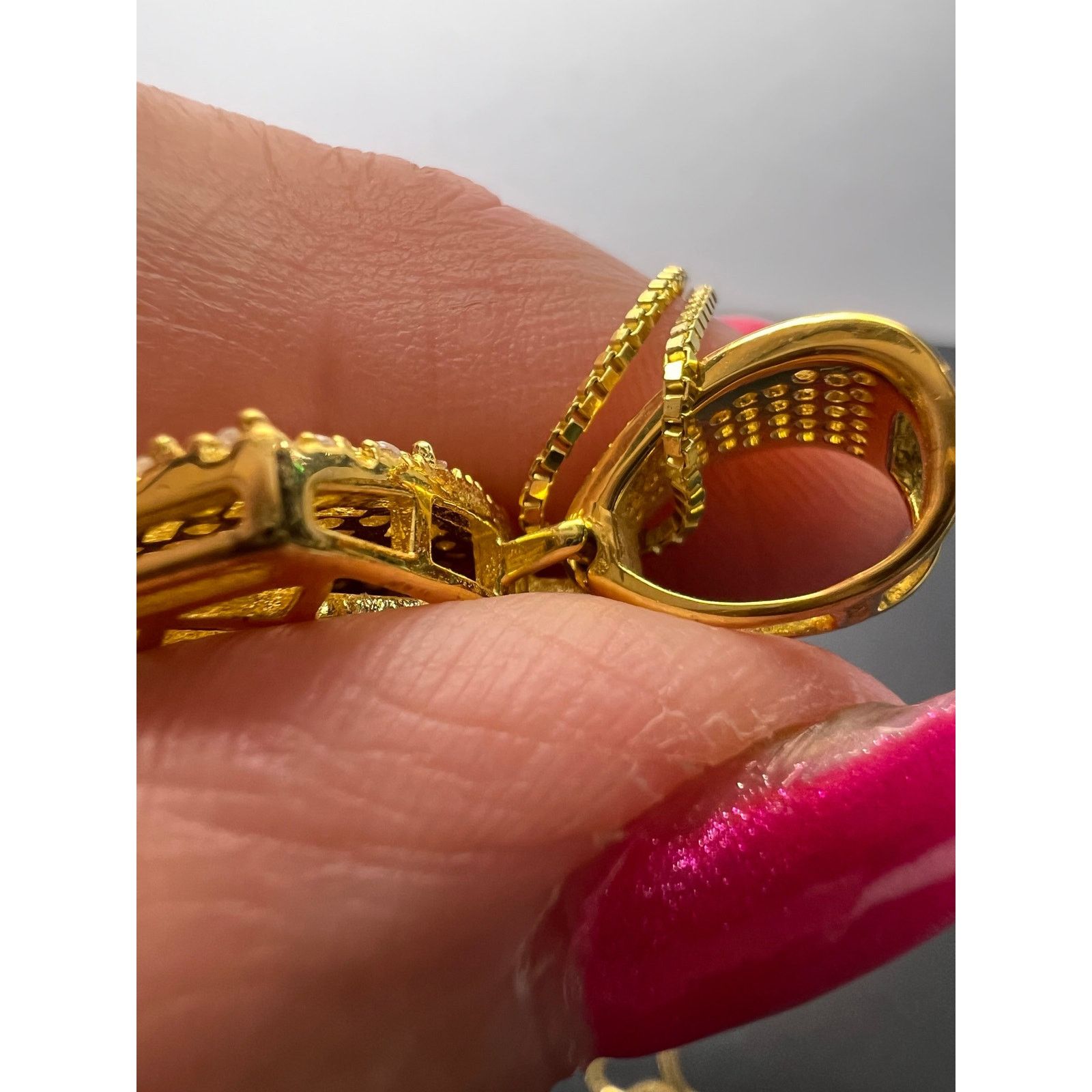 Other NEW Cubic Zirconia Gold Over Silver Pendant and Chain Size ONE SIZE - 7 Thumbnail
