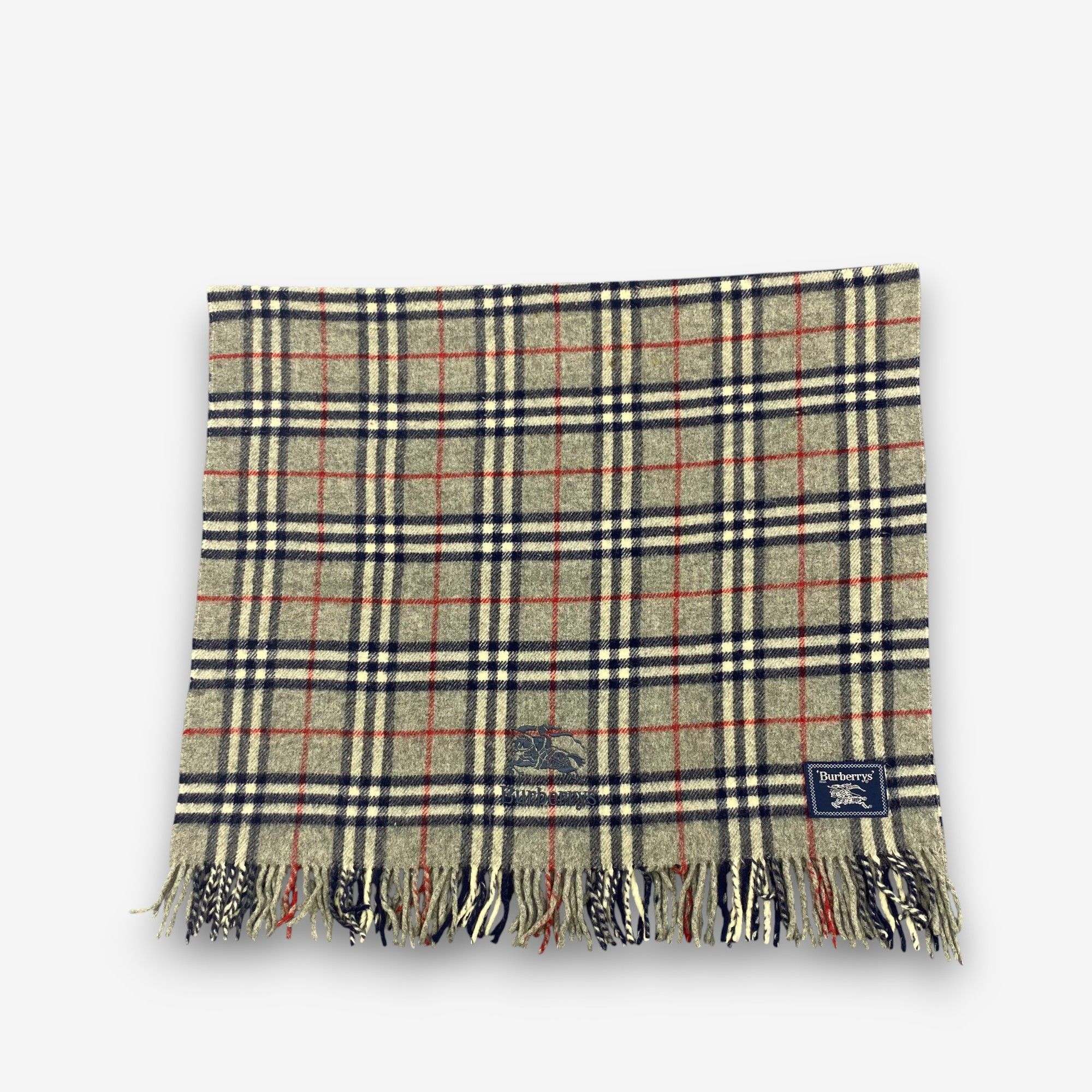 Burberry Vintage Burberry Scarf Muffler Wool Shawls Babushka Scarves Size ONE SIZE - 3 Thumbnail