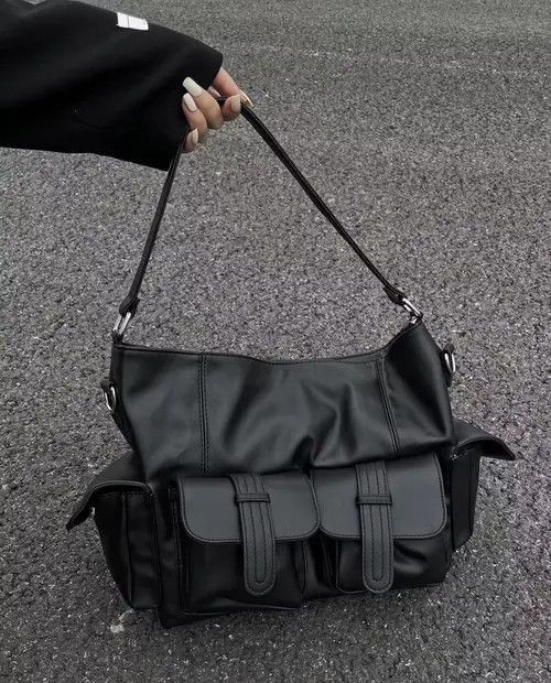 Leather × Vintage Fashion y2k faux leather messenger shoulder bag Size ONE SIZE - 3 Thumbnail