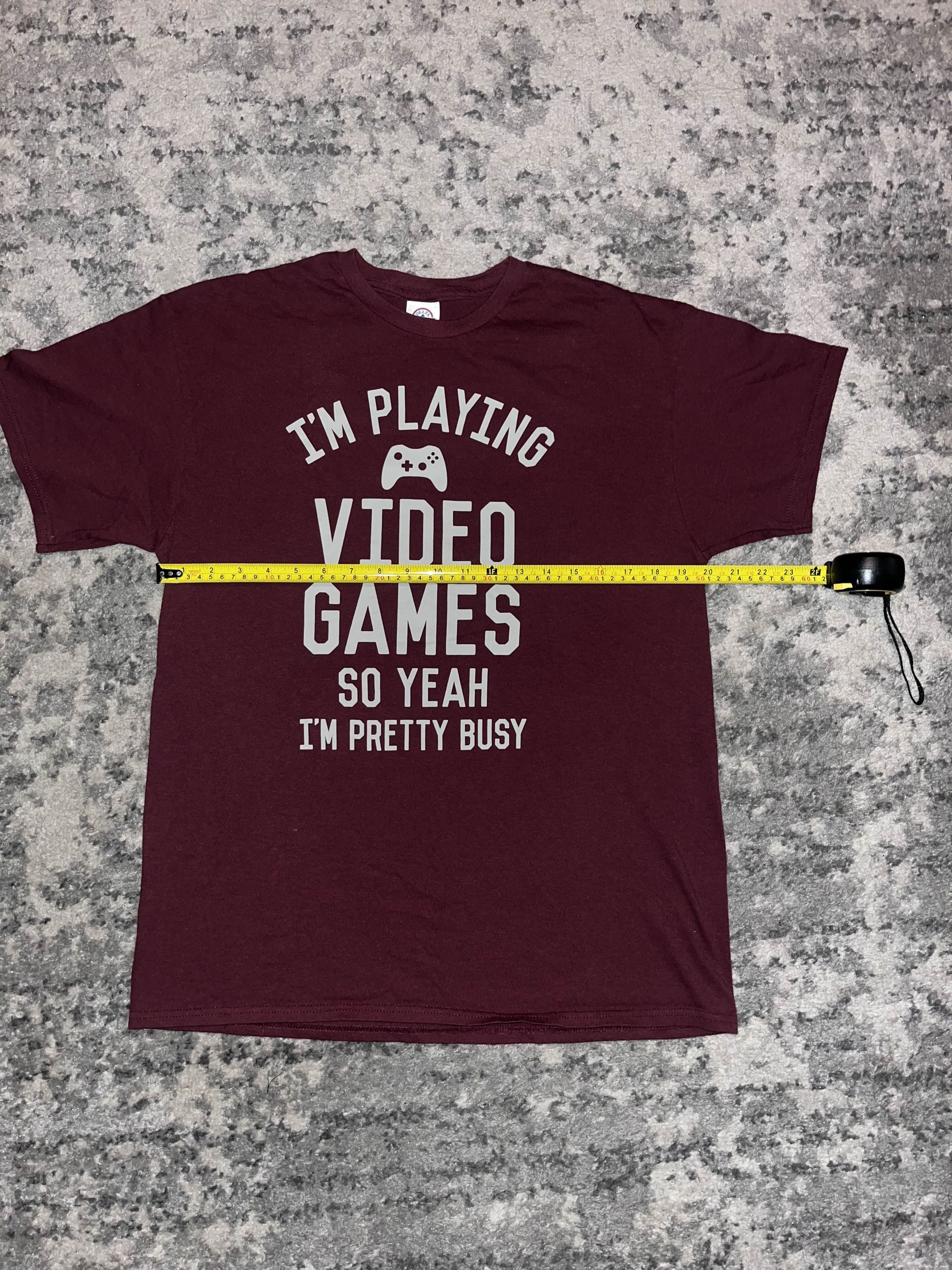 Vintage Y2K I'm Playing Video Games Funny Text Shirt Size US L / EU 52-54 / 3 - 4 Thumbnail