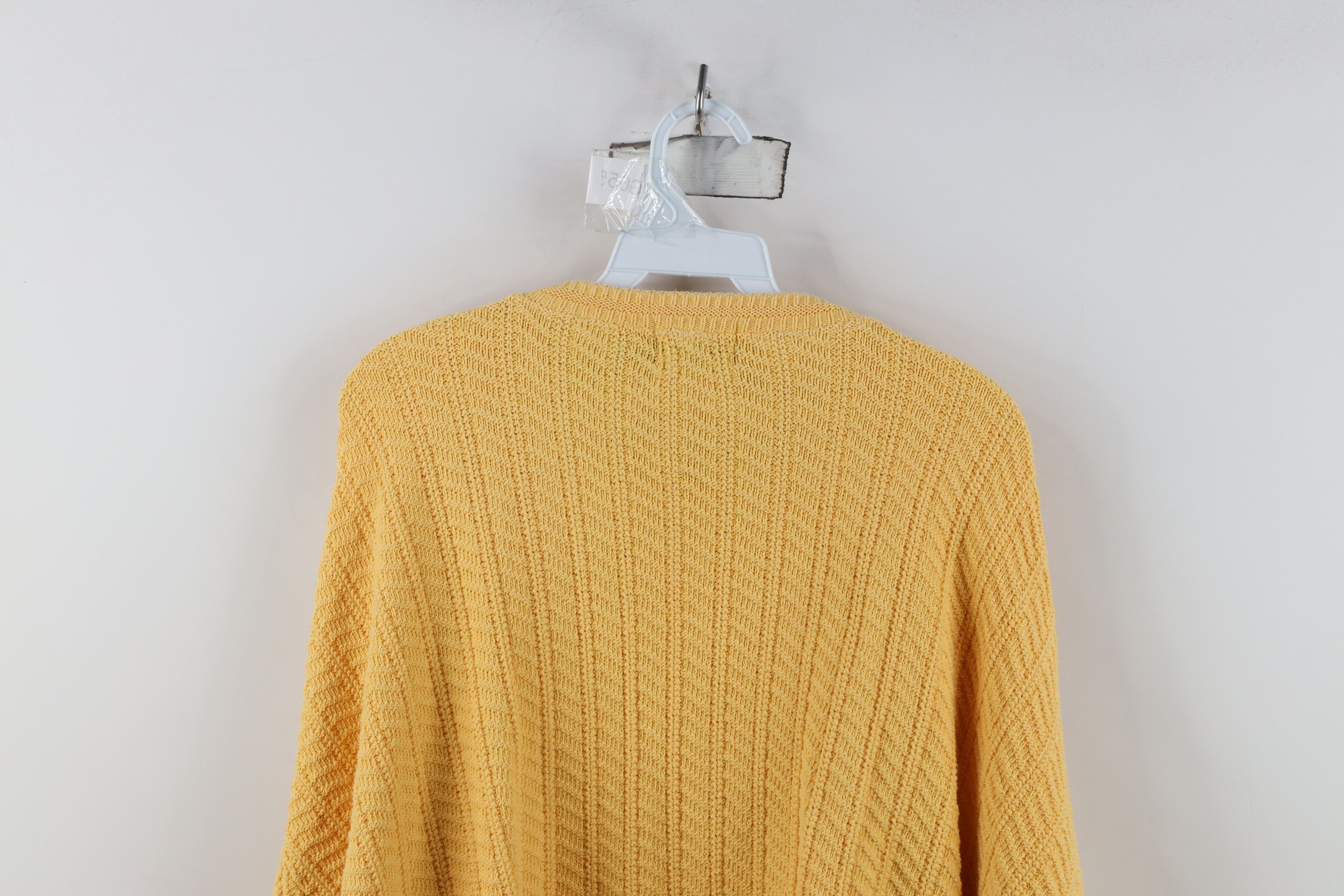 Vintage Vintage 90s Streetwear Cotton Crewneck Sweater Yellow USA Size US XL / EU 56 / 4 - 8 Thumbnail