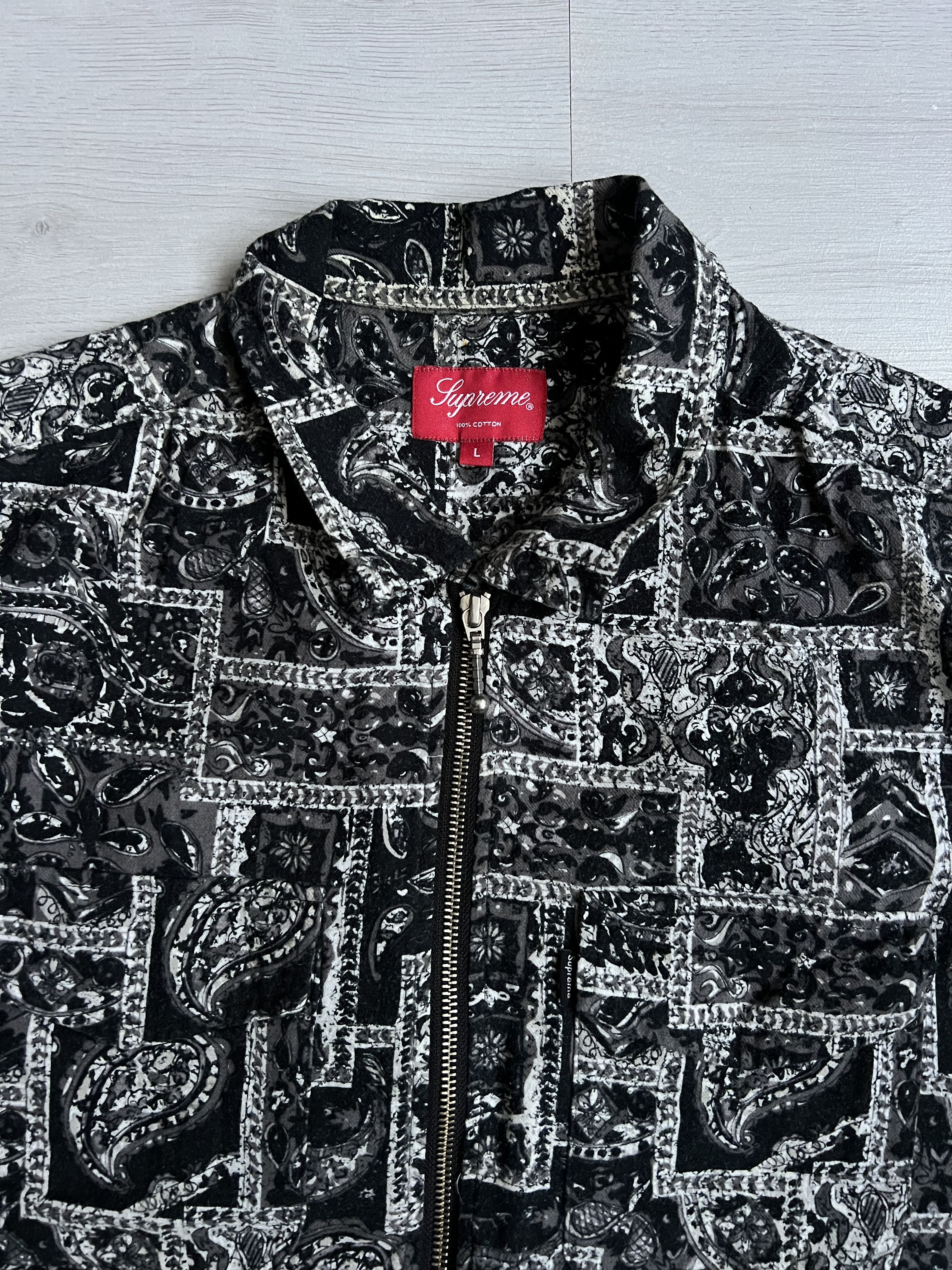 Supreme Supreme Broken Paisley Flannel Zip Up Shirt | Grailed