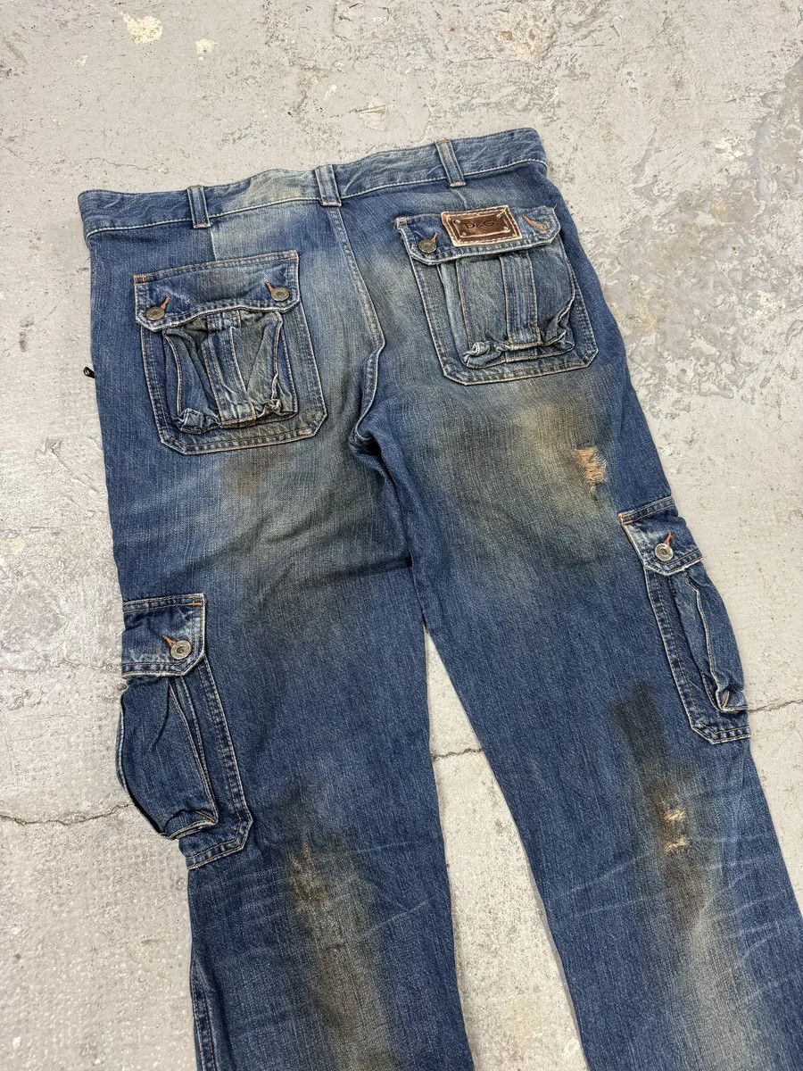 Dolce & Gabbana AW2005 Dolce & Gabbana Destroyed Cargo Denim Jeans Size US 33 - 12 Thumbnail