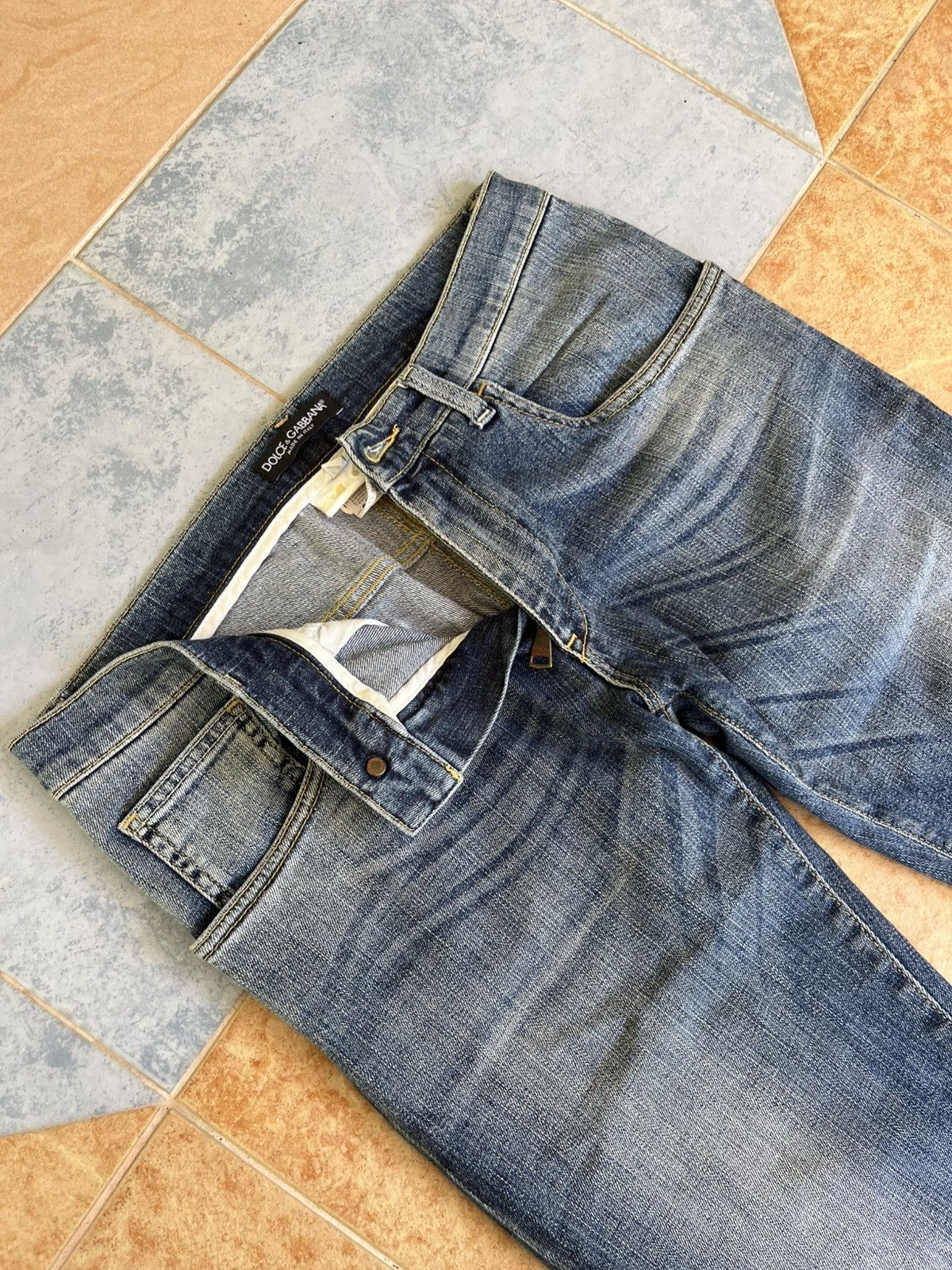 Dolce & Gabbana 💥Luxury Authentic D&G SS15 Blue Faded Denim Made In Italy Size US 31 - 10 Thumbnail