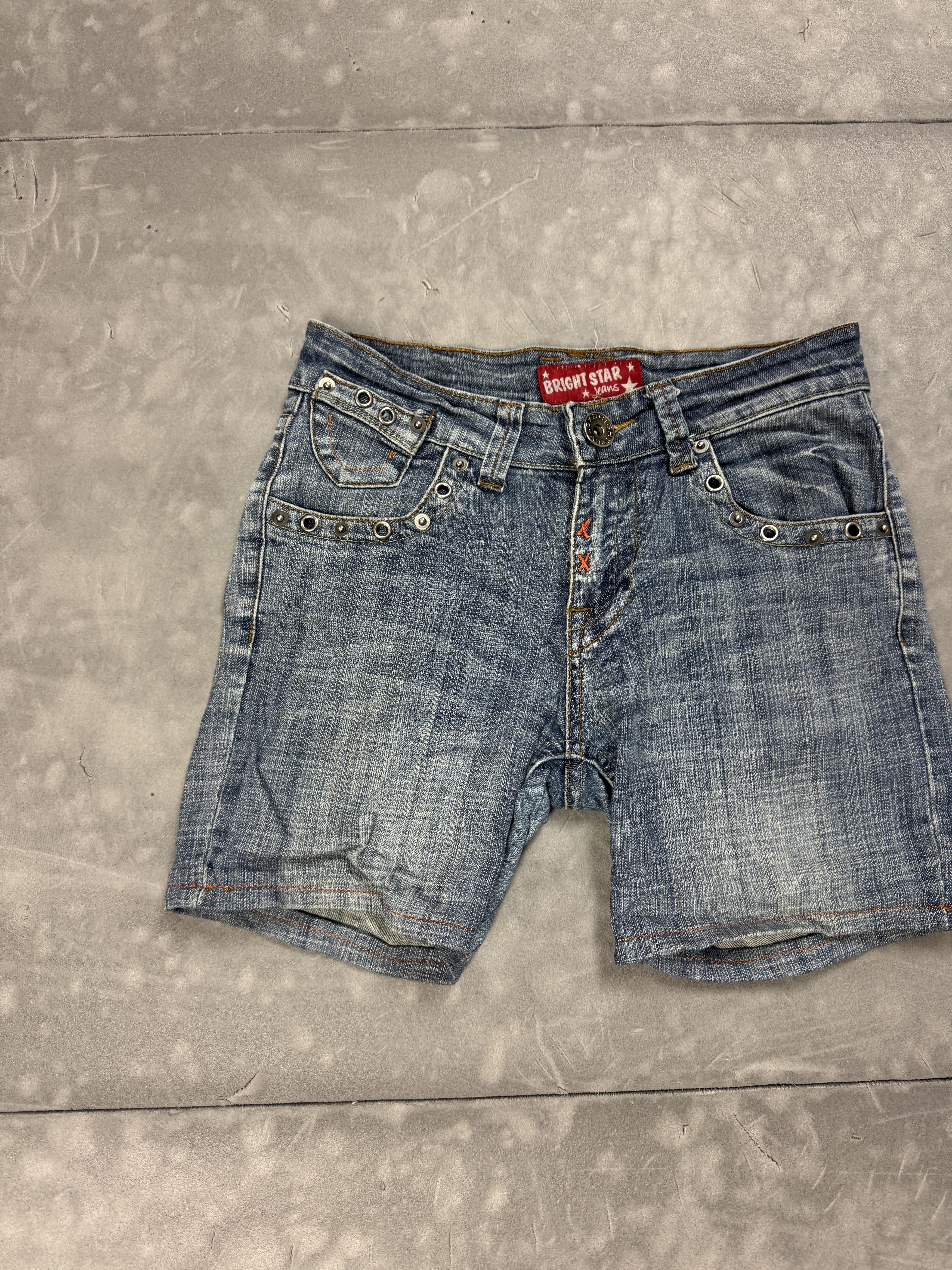 Vintage Vintage y2k denim shorts washed silver parts retro jeans Size 26" / US 2 / IT 38 - 4 Thumbnail