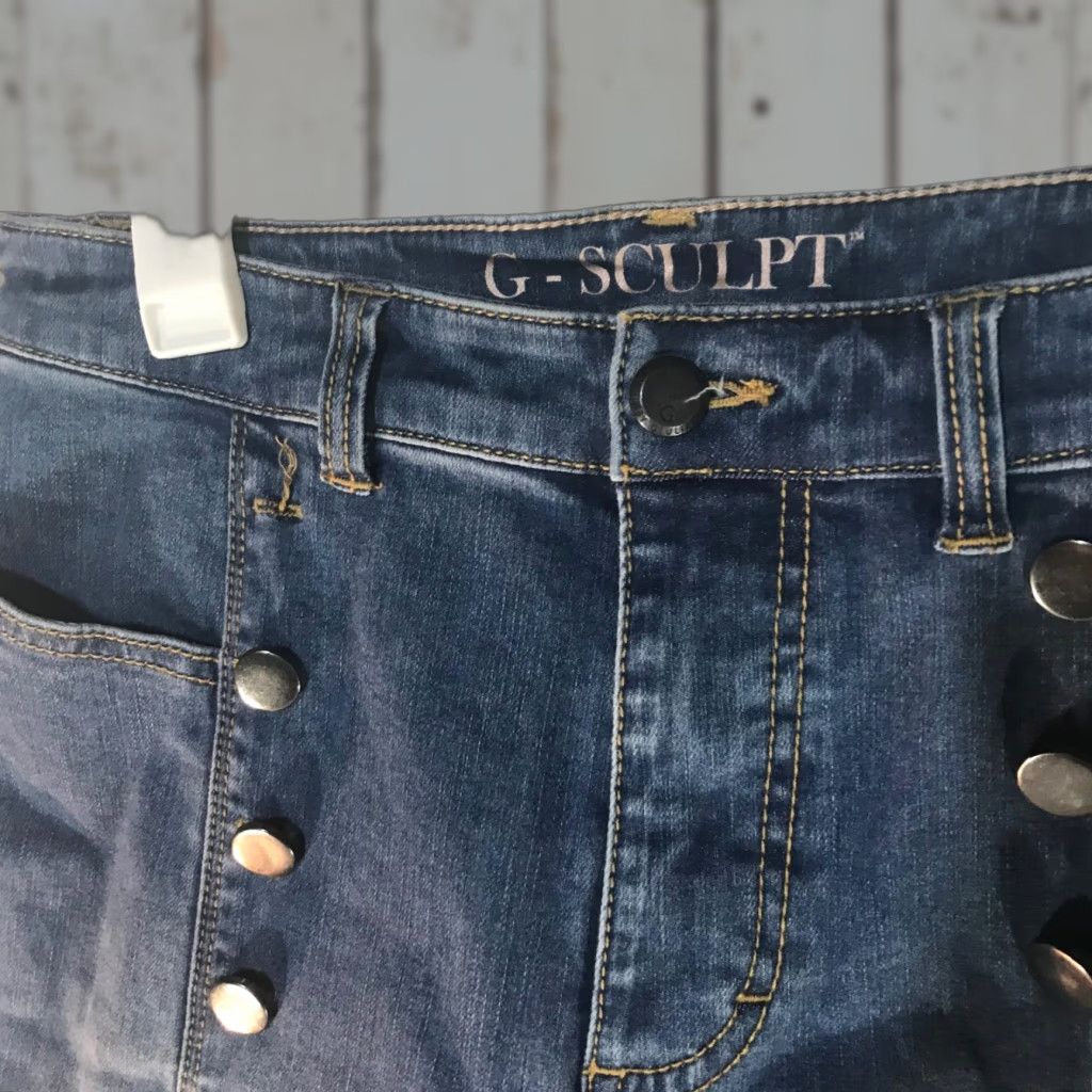 Vintage G By Giuliana G-Sculpt High Rise Button Detail Skinny Jeans Womens Size 10 Blue Size 32" / US 10 / IT 46 - 1 Thumbnail