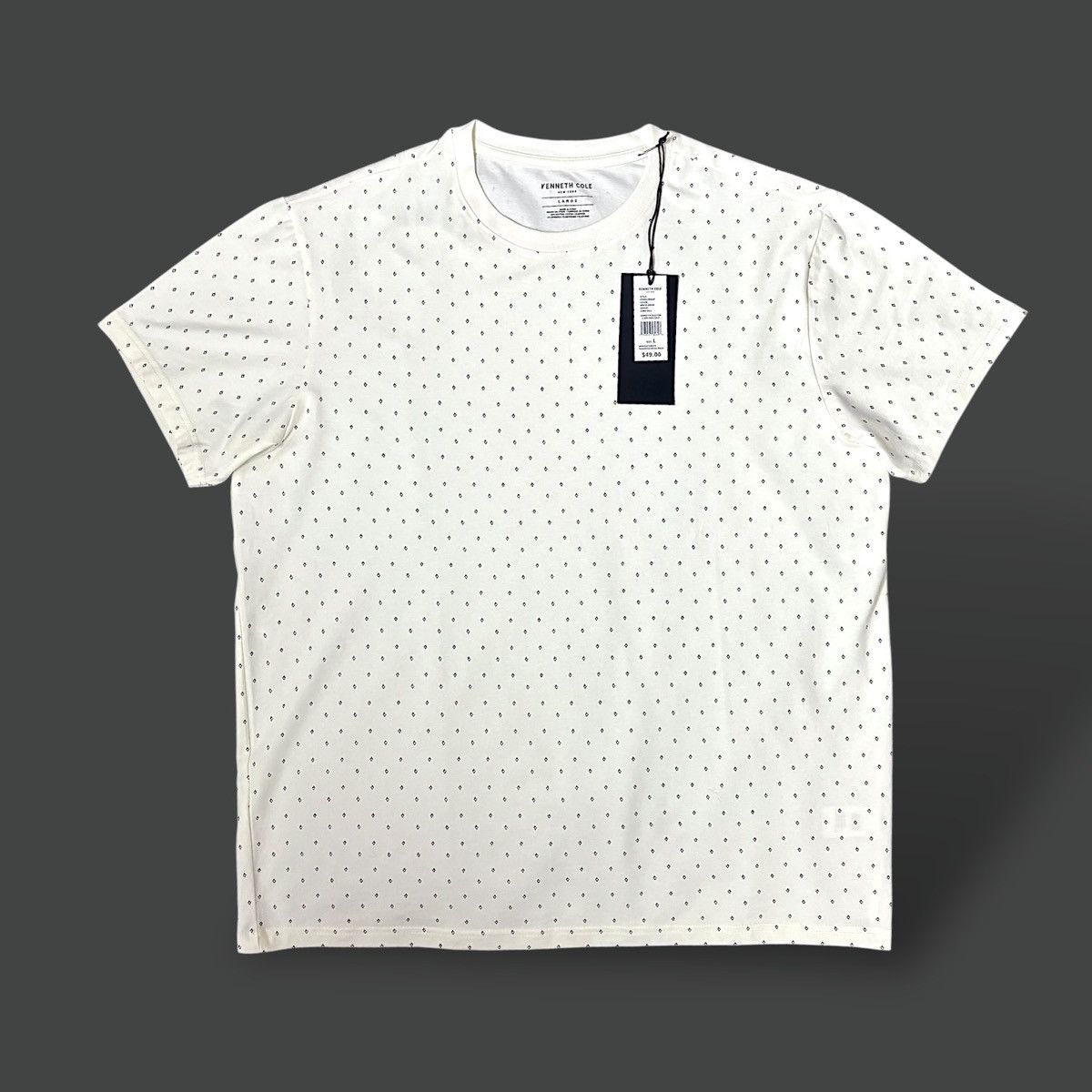 Kenneth Cole Kenneth Cole Men’s Printed Off-White Crew NeckT-Shirt Sz L Size US L / EU 52-54 / 3 - 6 Thumbnail