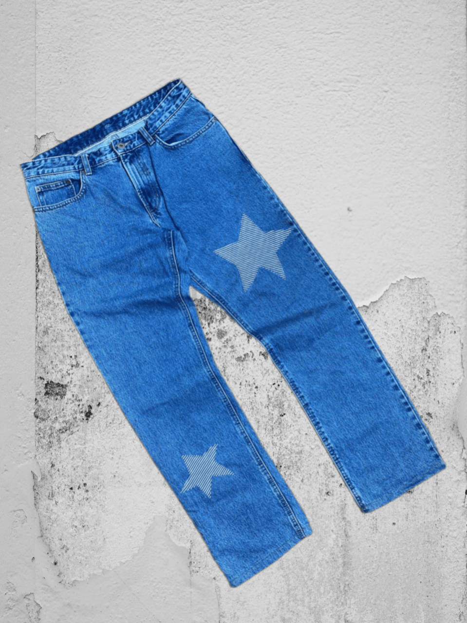 Vintage 💥Distressed Vintage Flared Dirty Washed Crash Denim Jeans Size US 32 / EU 48 - 1 Thumbnail