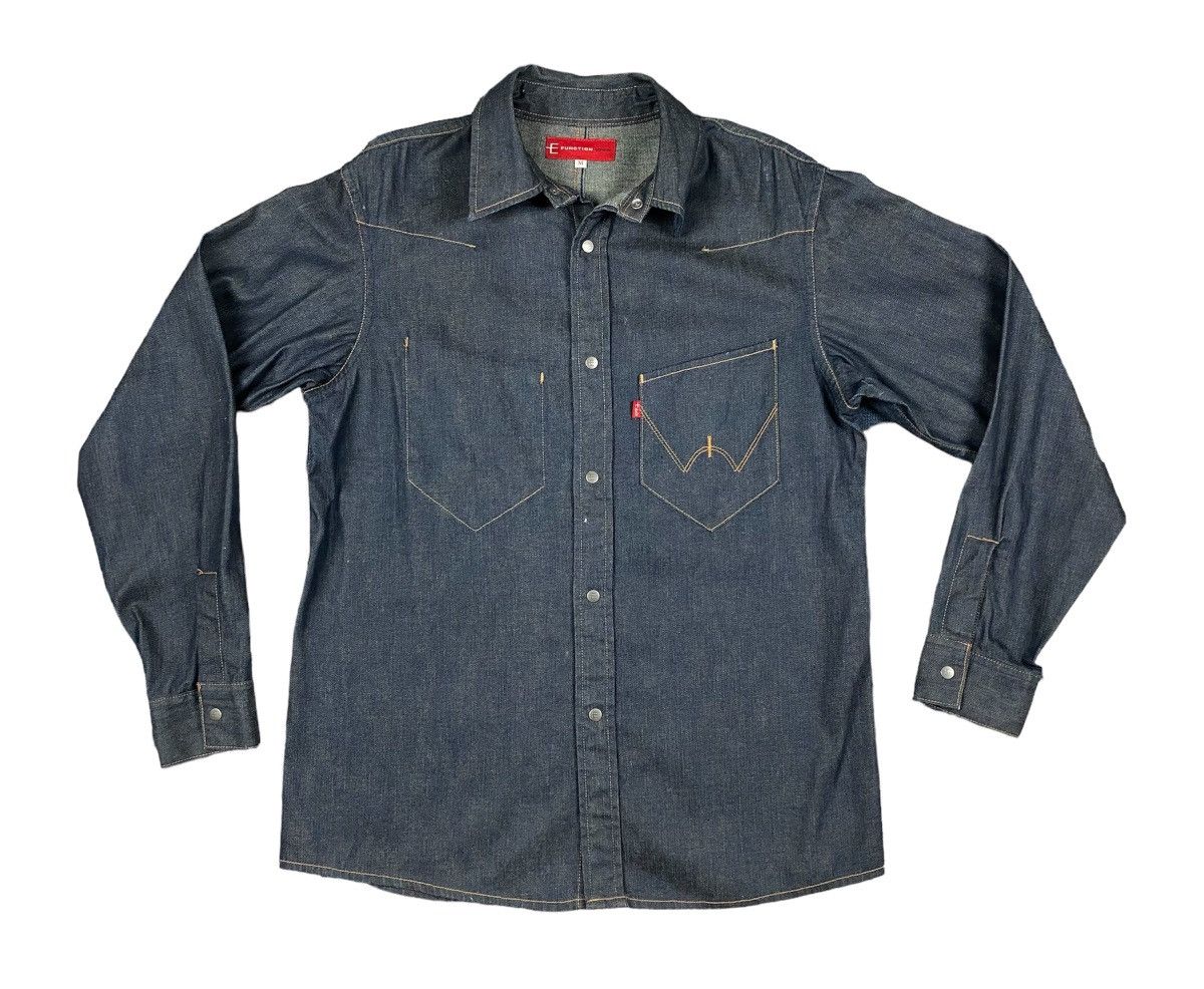 Edwin × Vintage Vintage E Function Edwin Denim Shirt Size US M / EU 48-50 / 2 - 1 Thumbnail