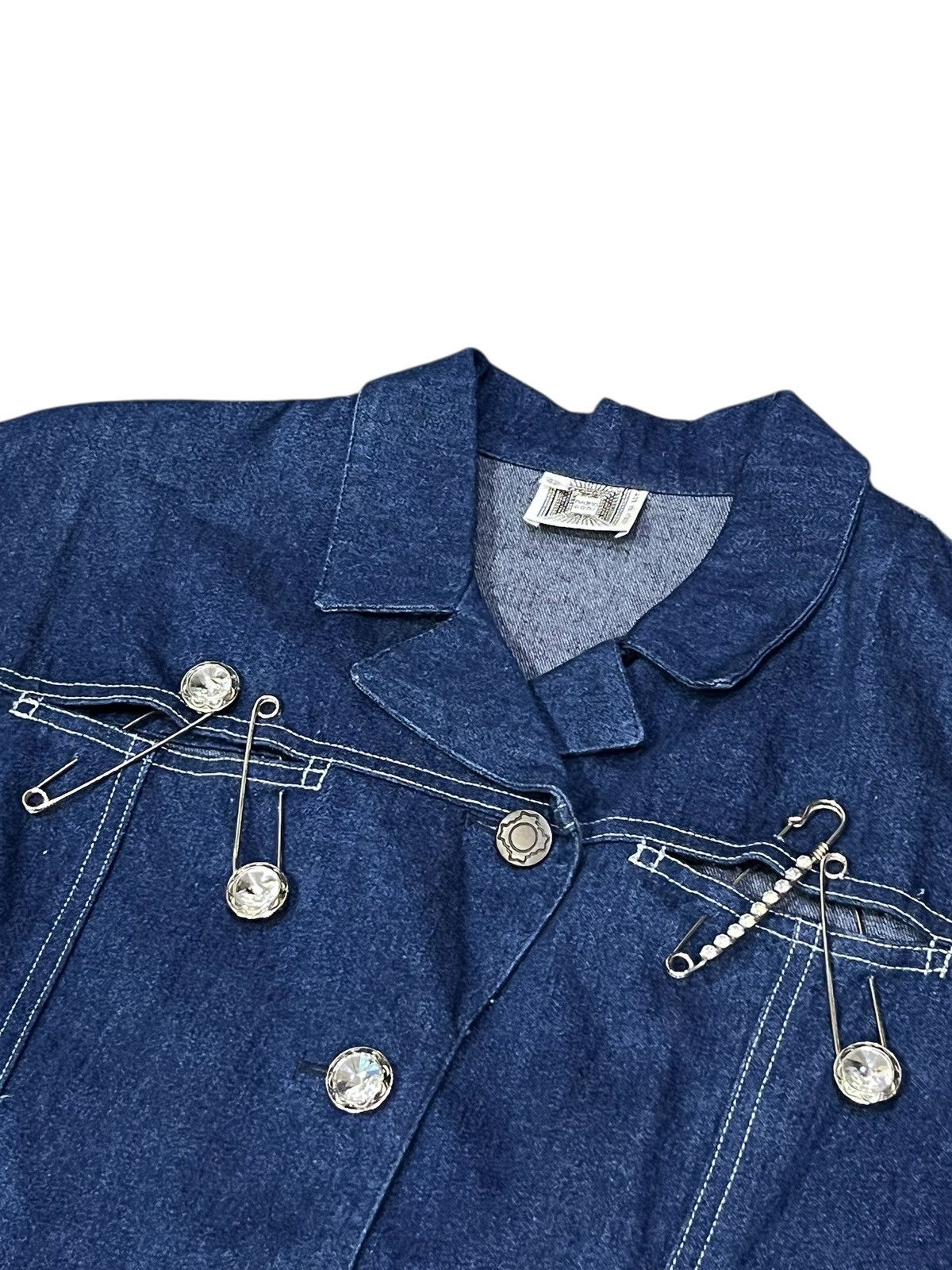 Italia Independent 🔥Ivano Boni Safety Pin Denim Jacket Avant Italy Size S / US 4 / IT 40 - 5 Thumbnail