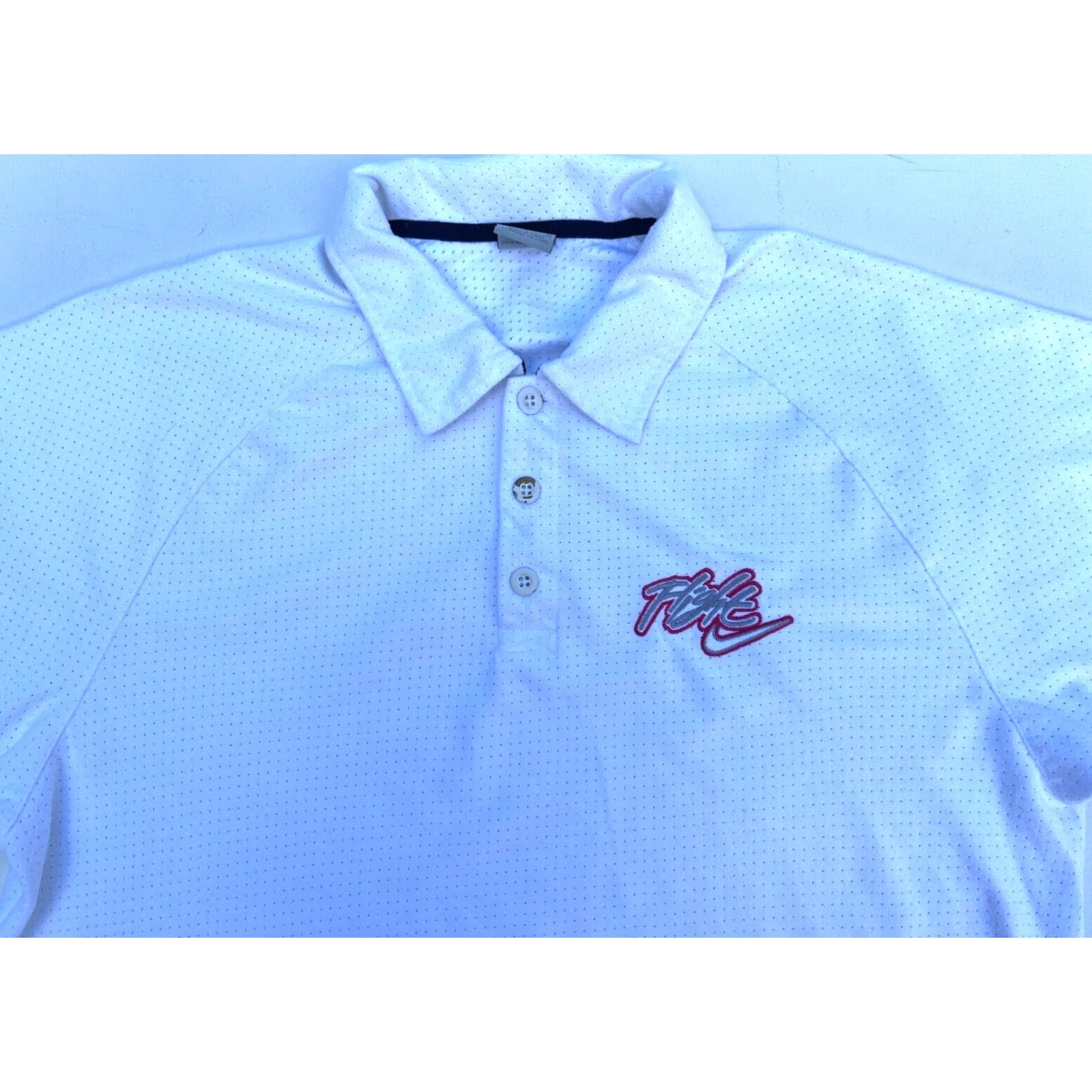 Nike VINTAGE Nike Flight Polo Shirt Men’s L White Embroidered Short Sleeve Polo Shirt Size US L / EU 52-54 / 3 - 3 Thumbnail