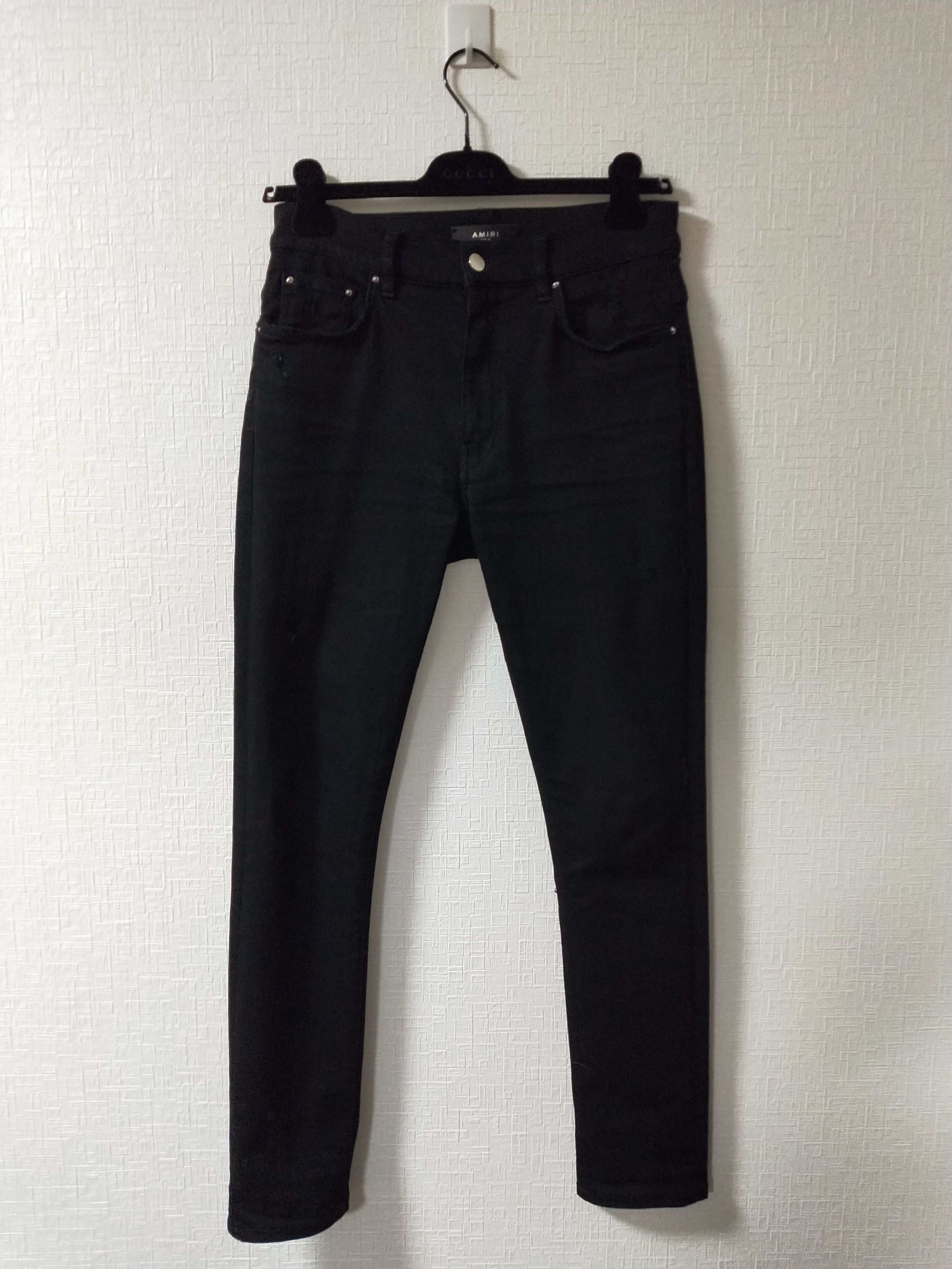 image of Amiri Stack Jeans in Black, Men's (Size 31)