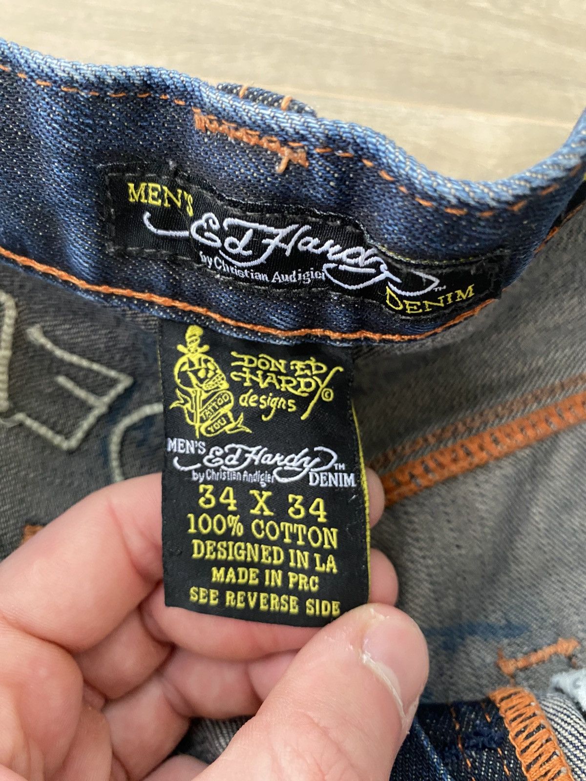Ed Hardy × Vintage 💀ED HARDY skull vintage jeans Size US 34 / EU 50 - 21 Thumbnail