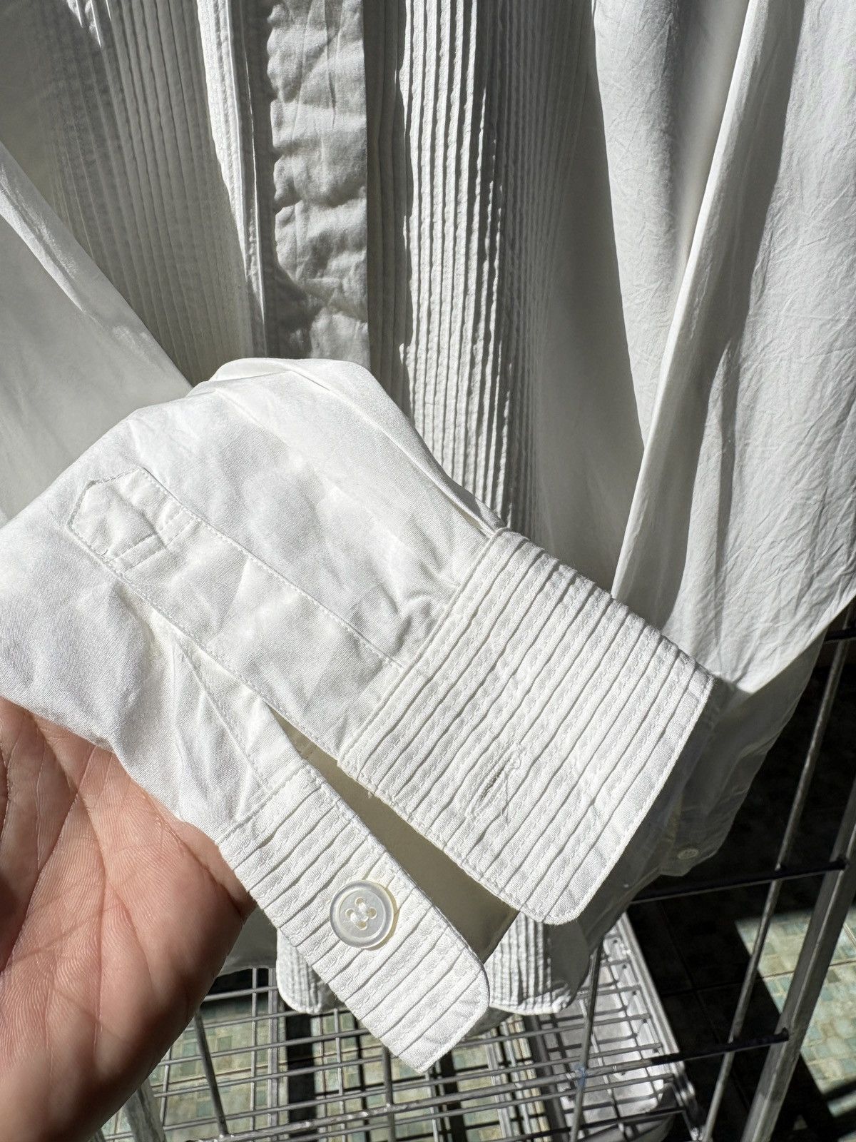 Issey Miyake Issey Miyake pleated white shirt Size M / US 6-8 / IT 42-44 - 5 Thumbnail