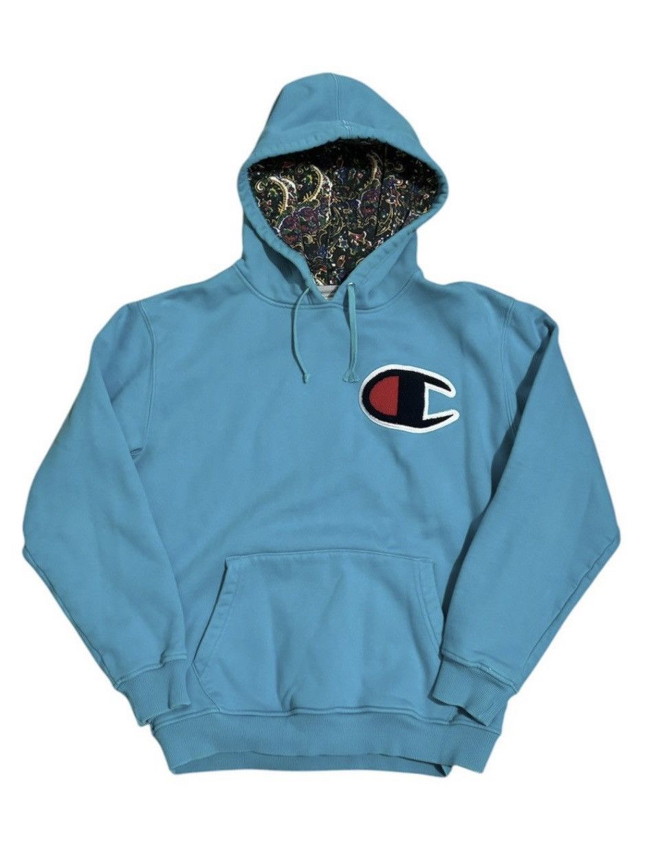 Champion Supreme FW13 Supreme Champion Paisley Hoodie Teal Medium Grailed