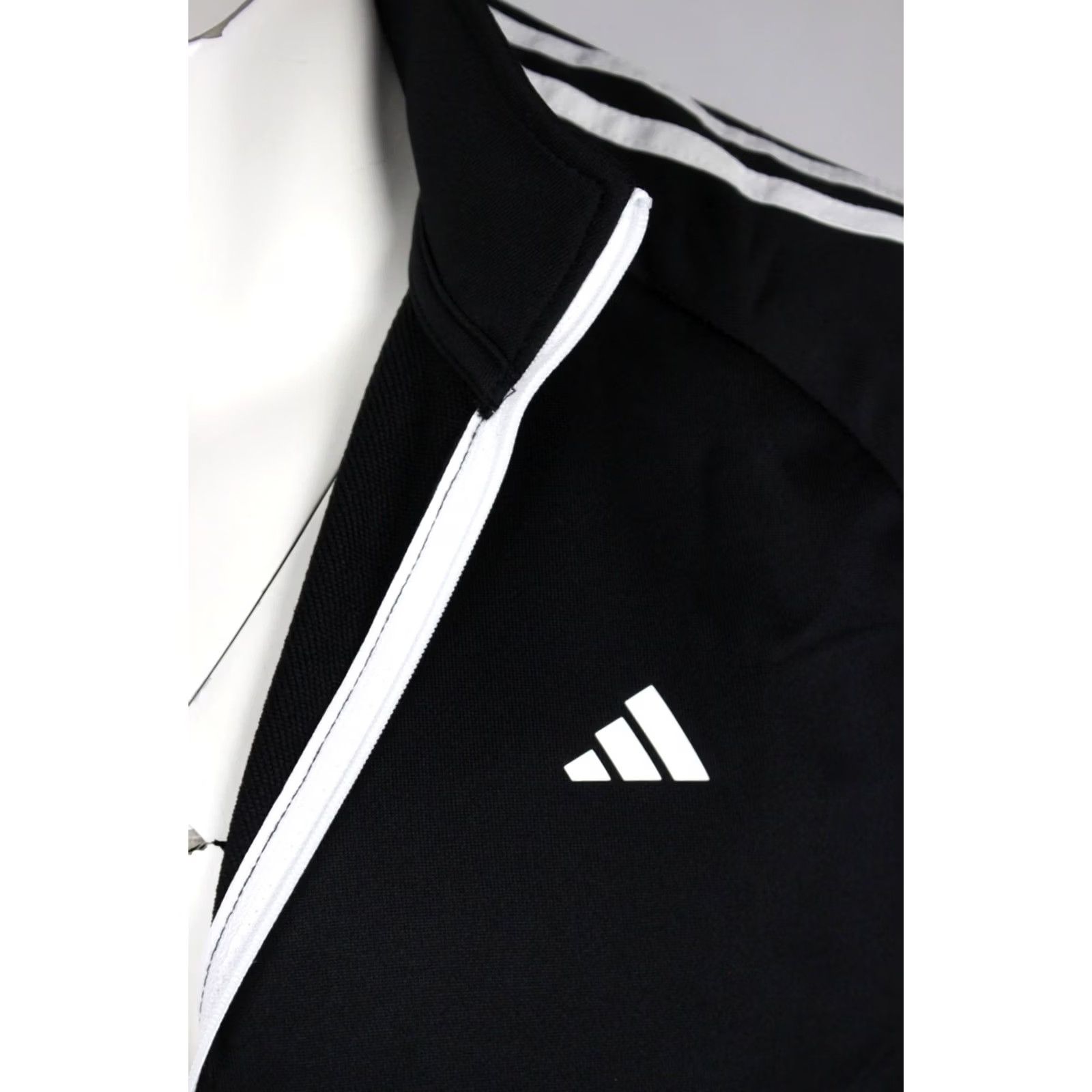 Adidas Adidas Men's 1/4 Zip Pullover French Terry 3 Stripe XL Black ADVS20R736 Size US XL / EU 56 / 4 - 4 Thumbnail
