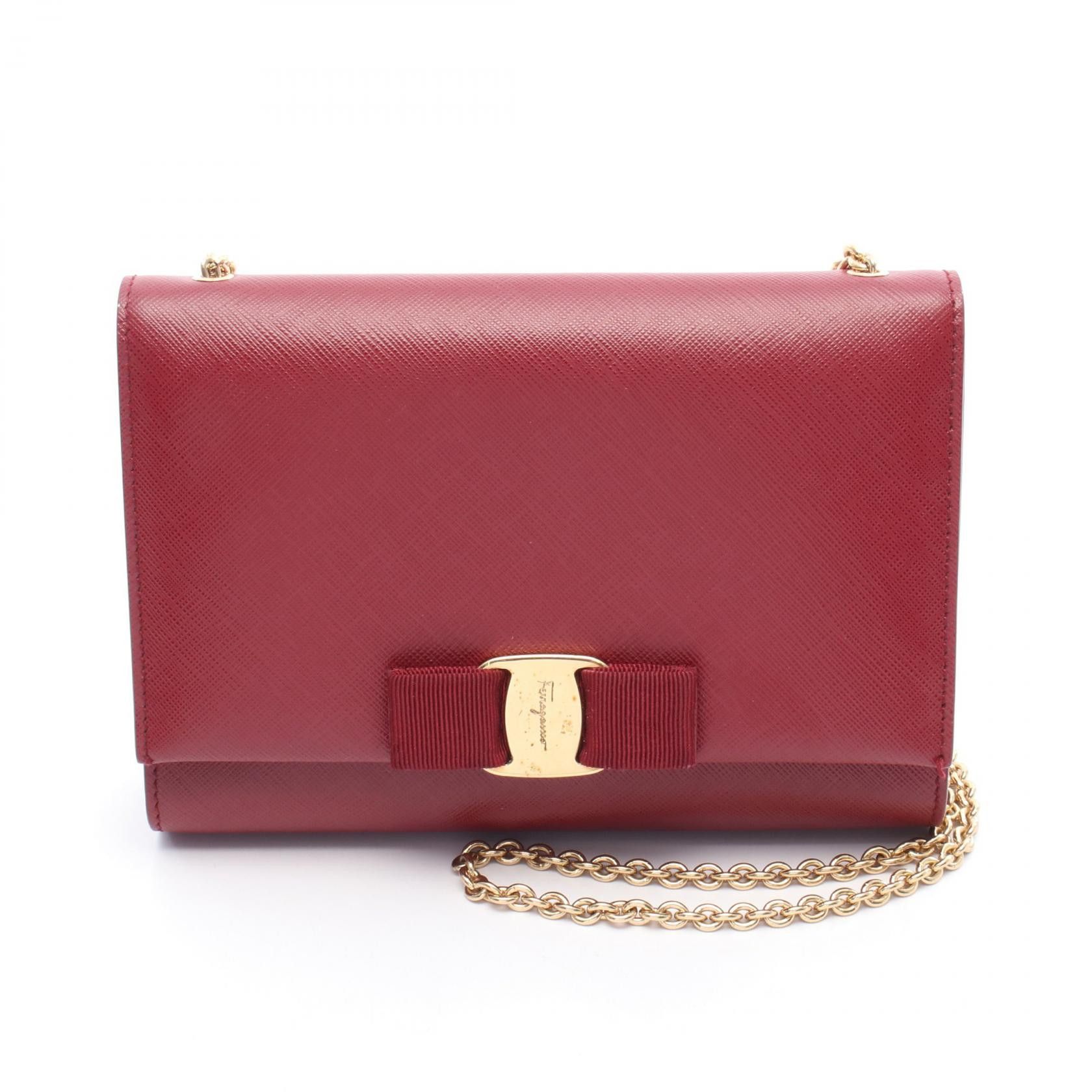 Salvatore Ferragamo Salvatore Ferragamo Salvatore Ferragamo Vara Ribbon Leather Shoulder Bag Leather Shoulder Bag DUTY FREE for USA Size ONE SIZE - 1 Thumbnail