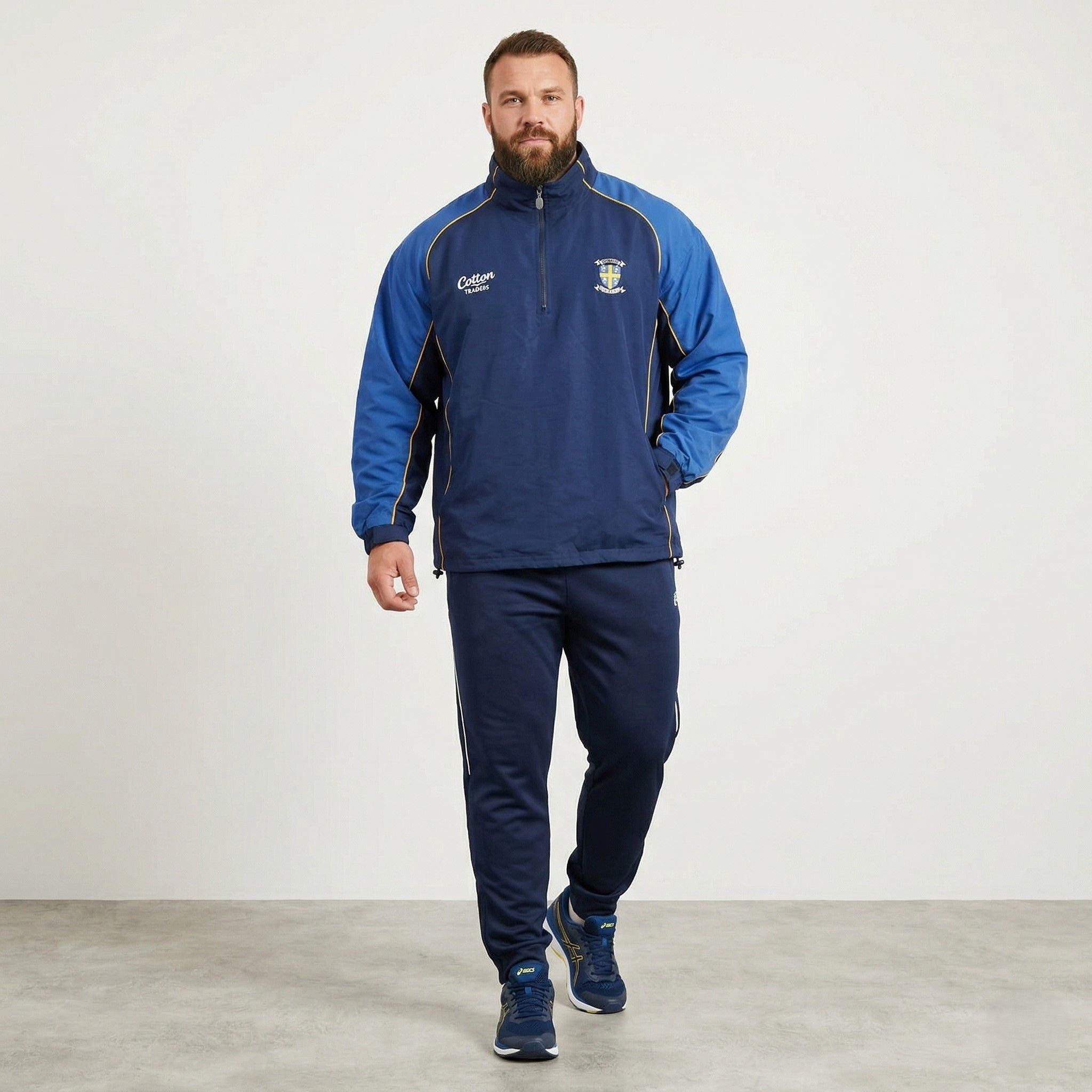 Cotton Traders Cotton Traders Men XXL Pullover Jacket Navy Durham 2827 Size US XXL / EU 58 / 5 - 1 Thumbnail