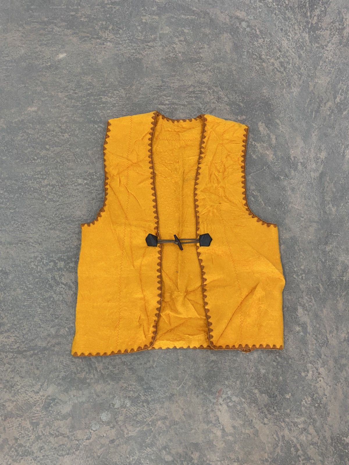 Vintage VINTAGE 1980s NATIVE JAPAN YELLOW VEST TRADITIONAL Size US M / EU 48-50 / 2 - 2 Thumbnail