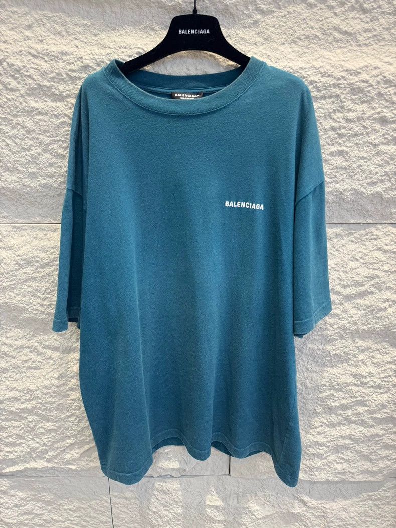 Balenciaga Balenciaga Embroidered classic logo short sleeves before a Size US XL / EU 56 / 4 - 1 Thumbnail