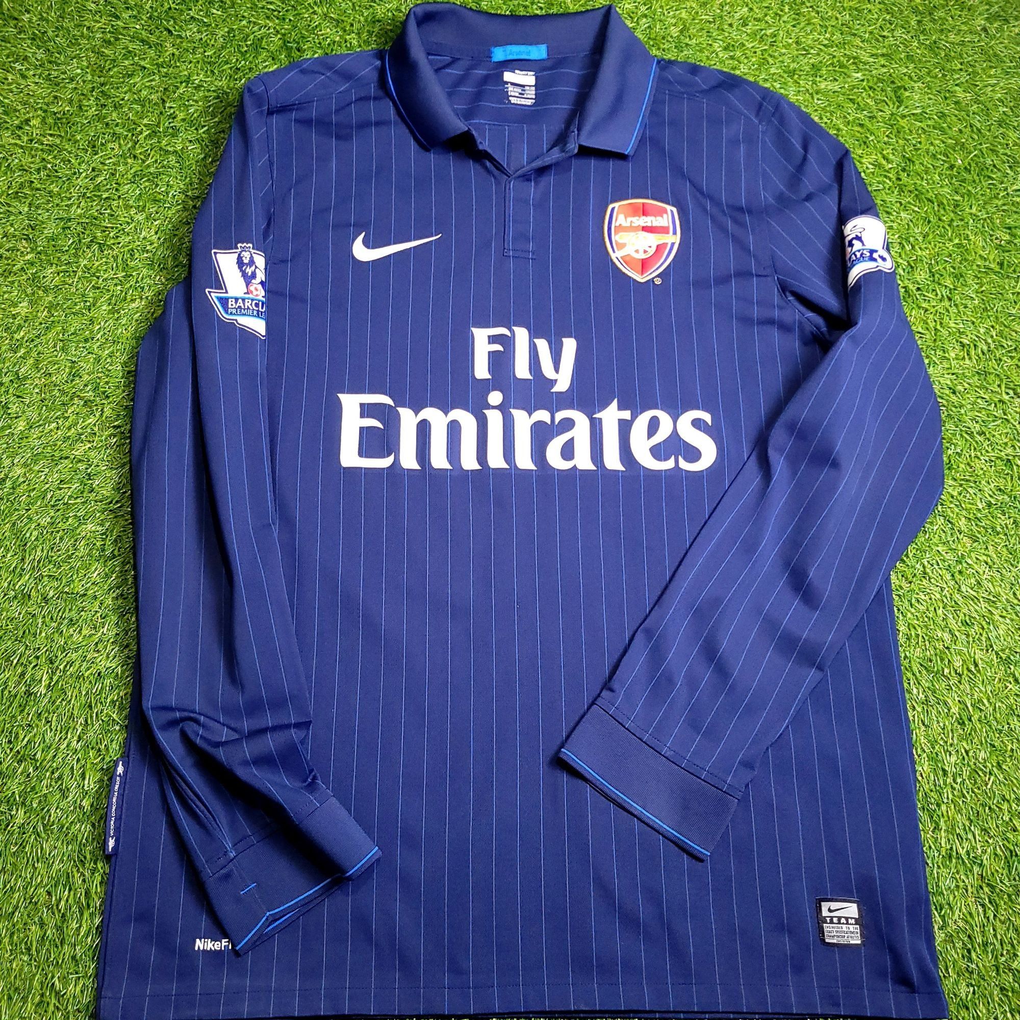 Nike Arshavin Arsenal 2009 2010 Long Sleeve Away Soccer Jersey L Size US L / EU 52-54 / 3 - 2 Thumbnail