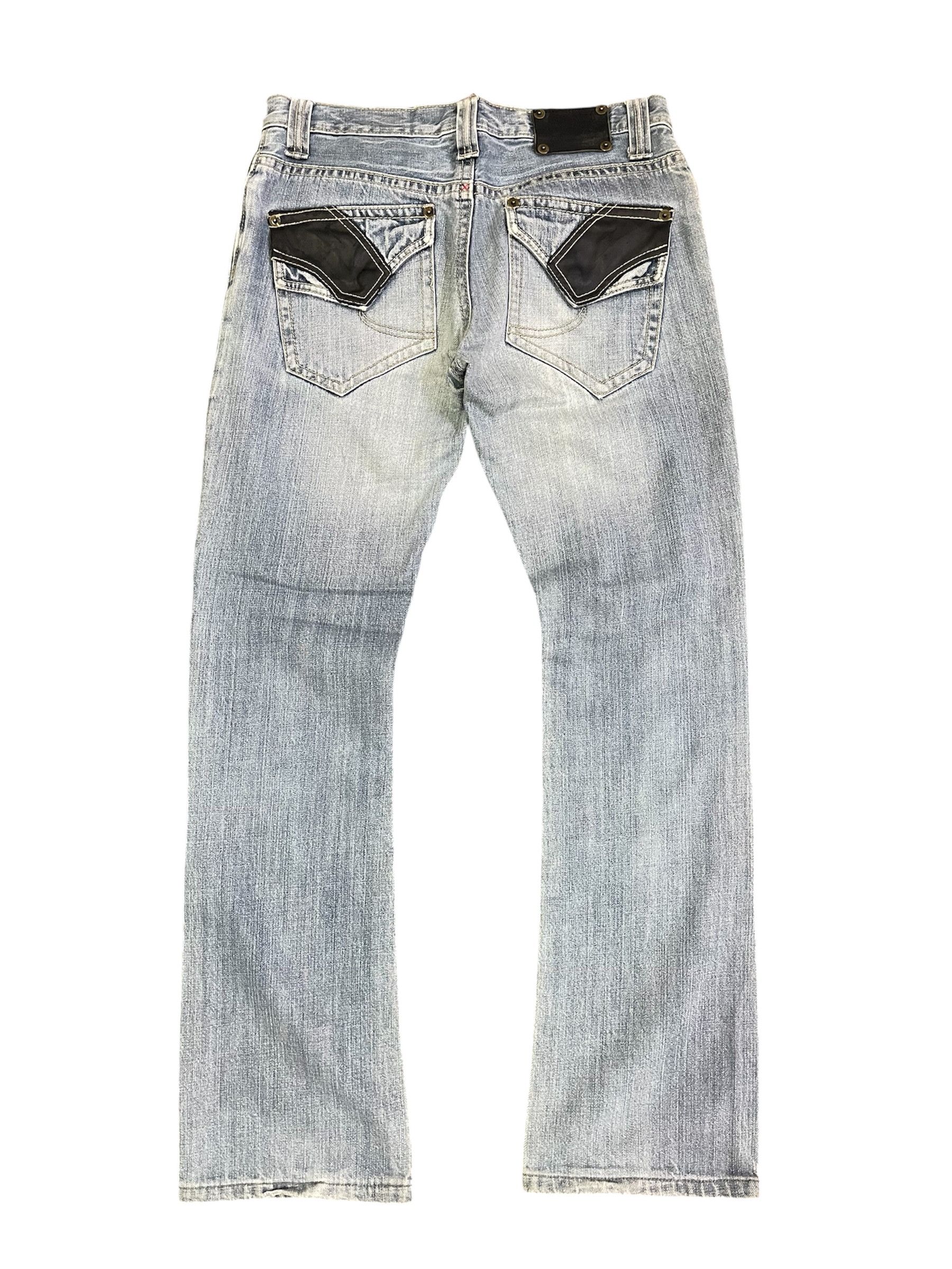 semanticdesign Vtg Flared Semantic Design Leather Faded Great Whisker Size US 31 - 15 Thumbnail